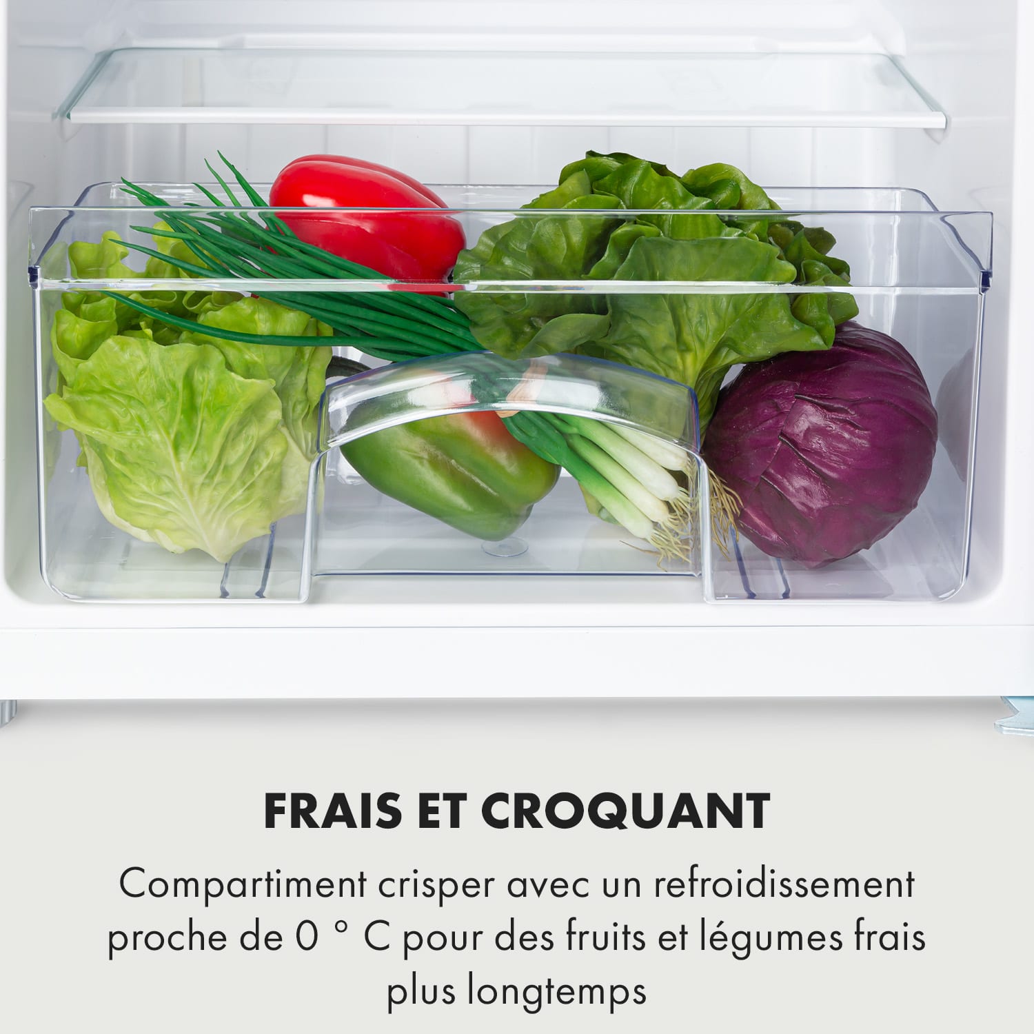 Réfrigérateur Hudson 88 litres Bac à légumes Compresseur Argent