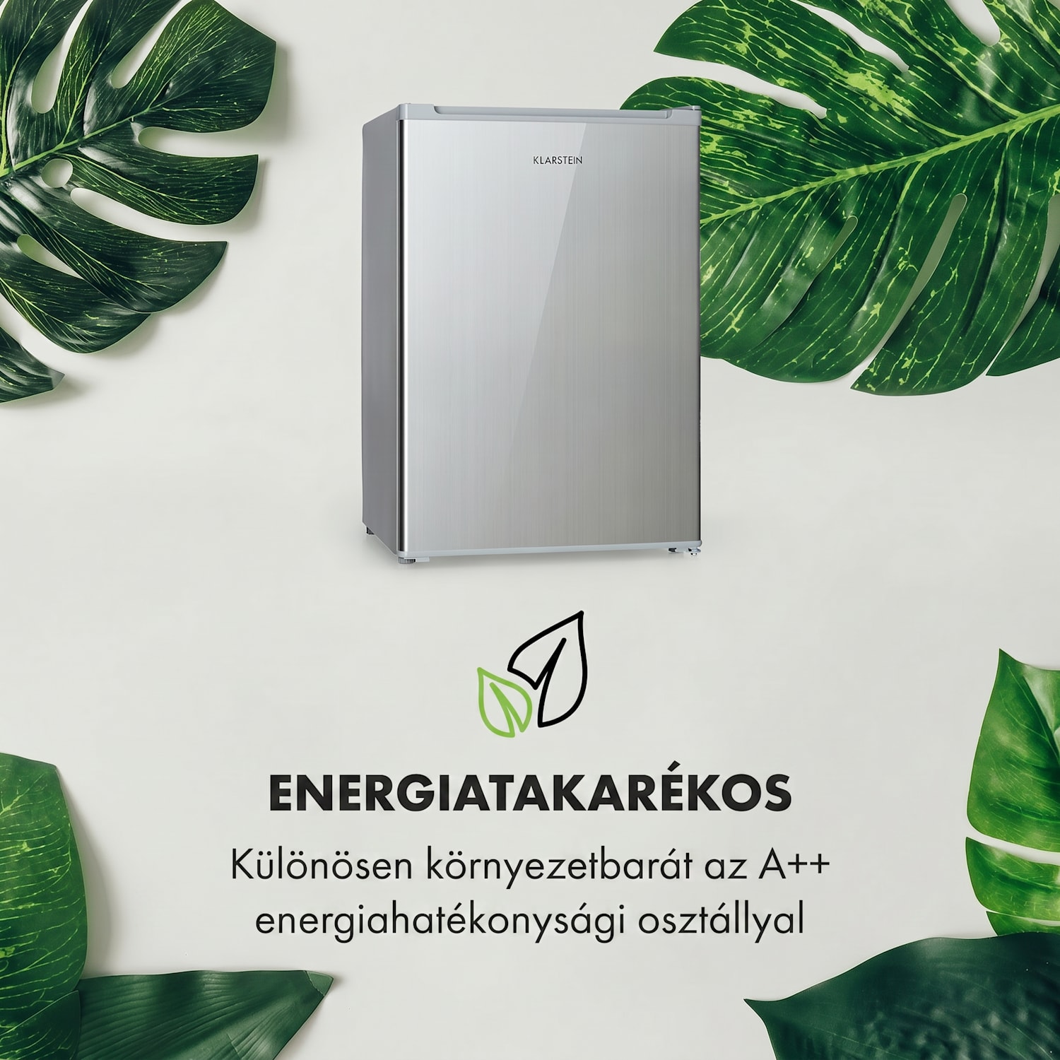 Delaware, hűtőszekrény, 75 liter, 4 liter fagyasztó, E energiahatékonysági osztály, kompresszió hűtés Ezüst metál