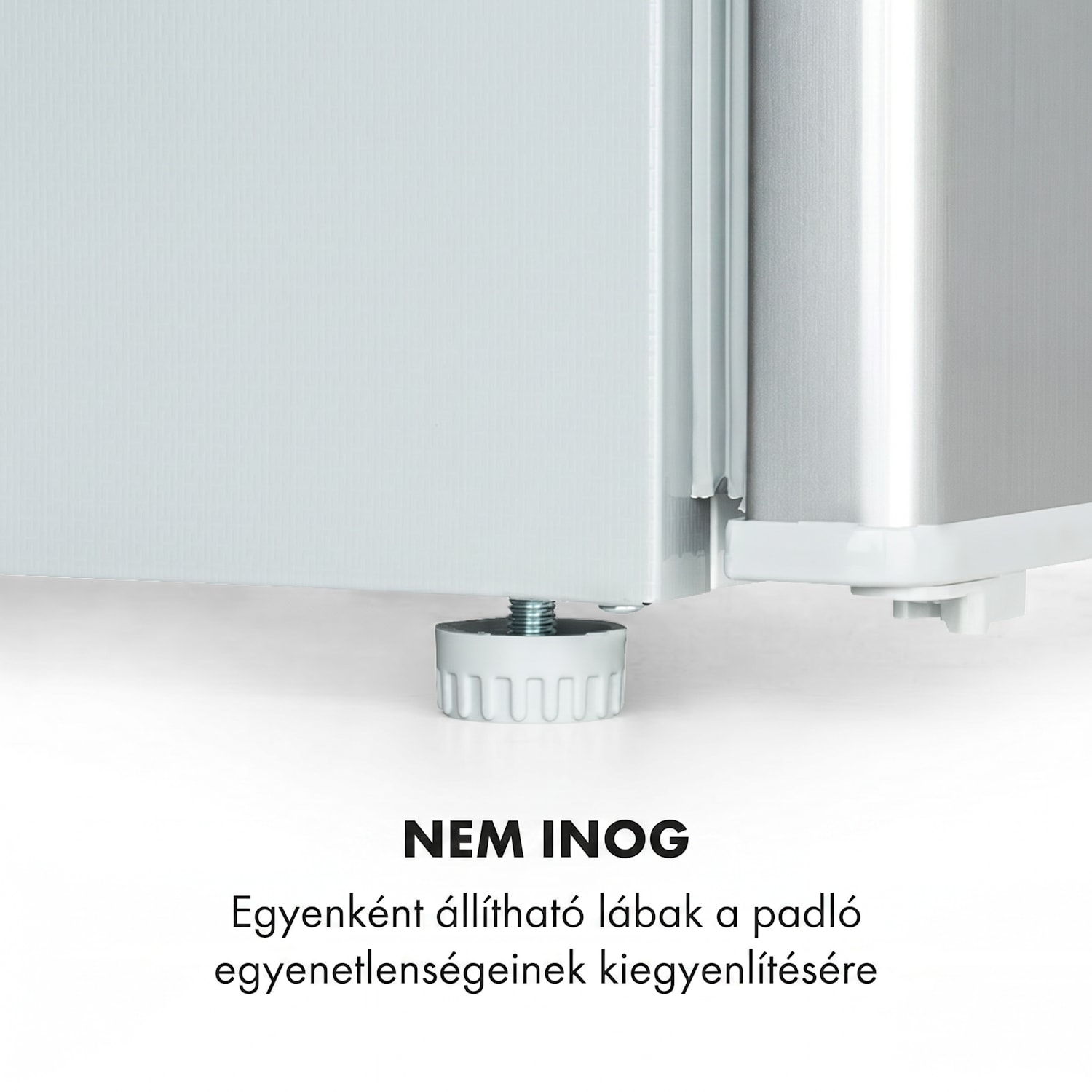 Delaware, hűtőszekrény, 75 liter, 4 liter fagyasztó, E energiahatékonysági osztály, kompresszió hűtés Ezüst metál