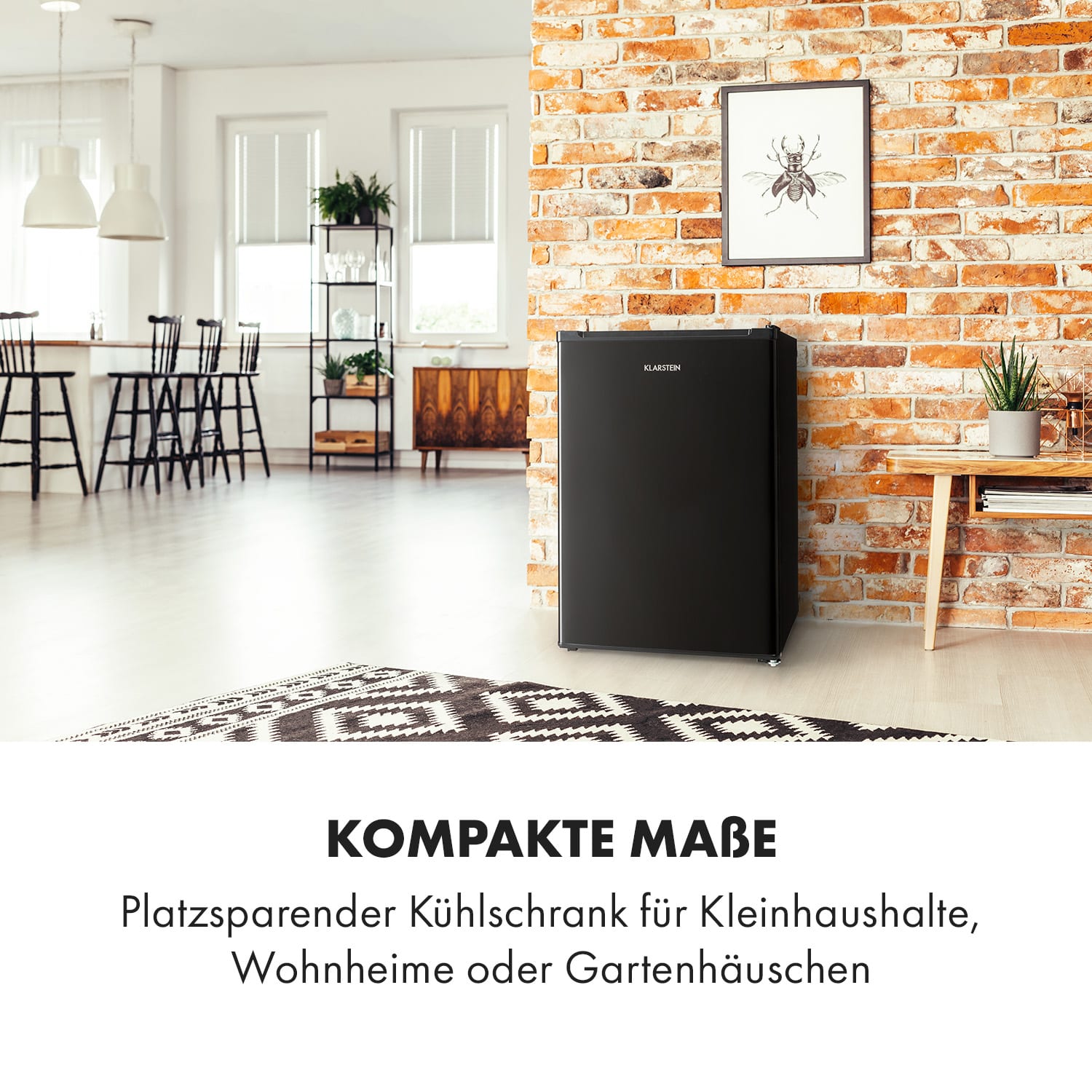 Réfrigérateur Delaware 75 litres Congélateur 4 litres Compression Noir