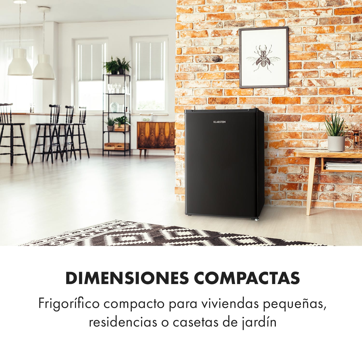 Delaware Frigorífico 75 Litros congelador de 4 Litros compresión Negro