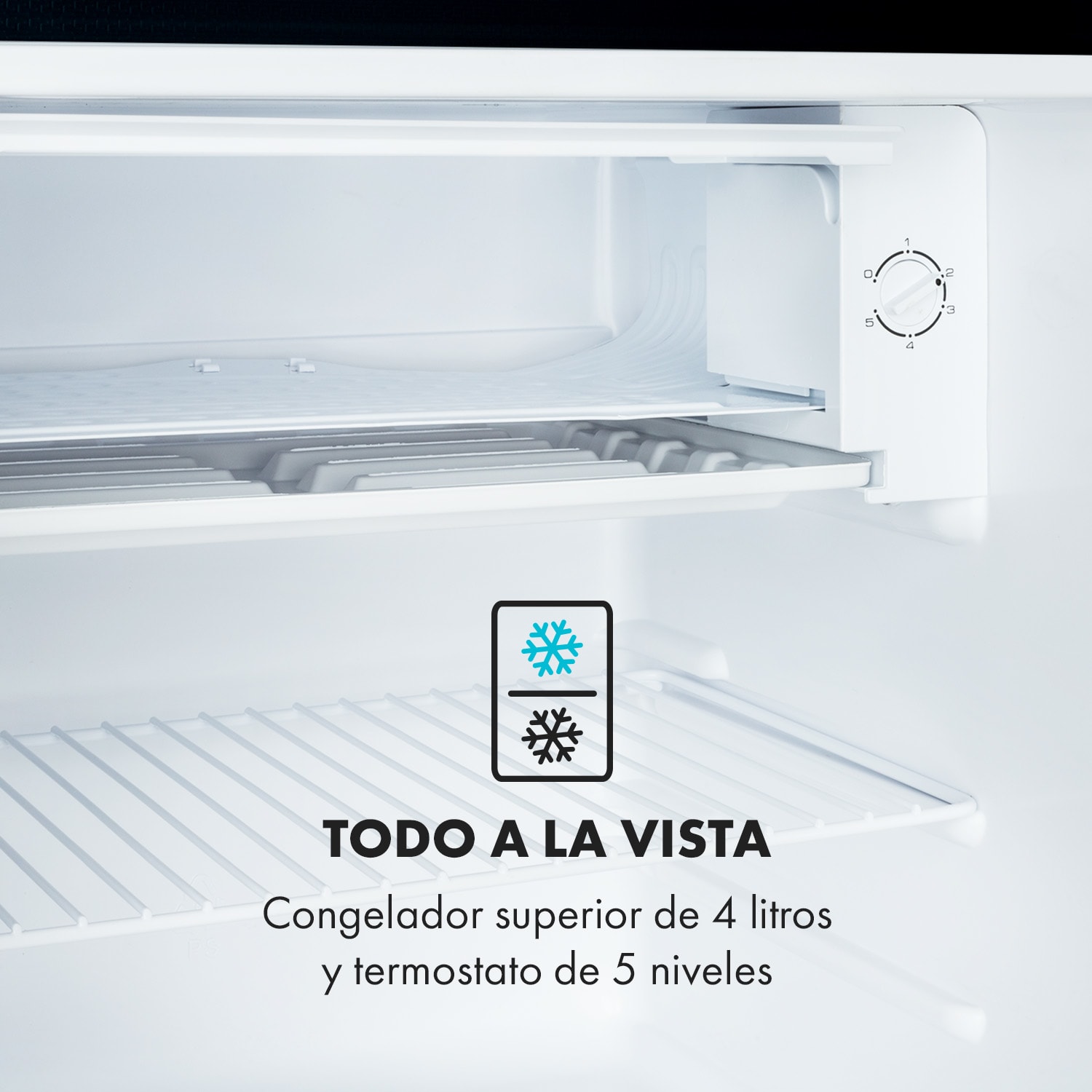 Delaware Frigorífico 75 Litros congelador de 4 Litros compresión Negro