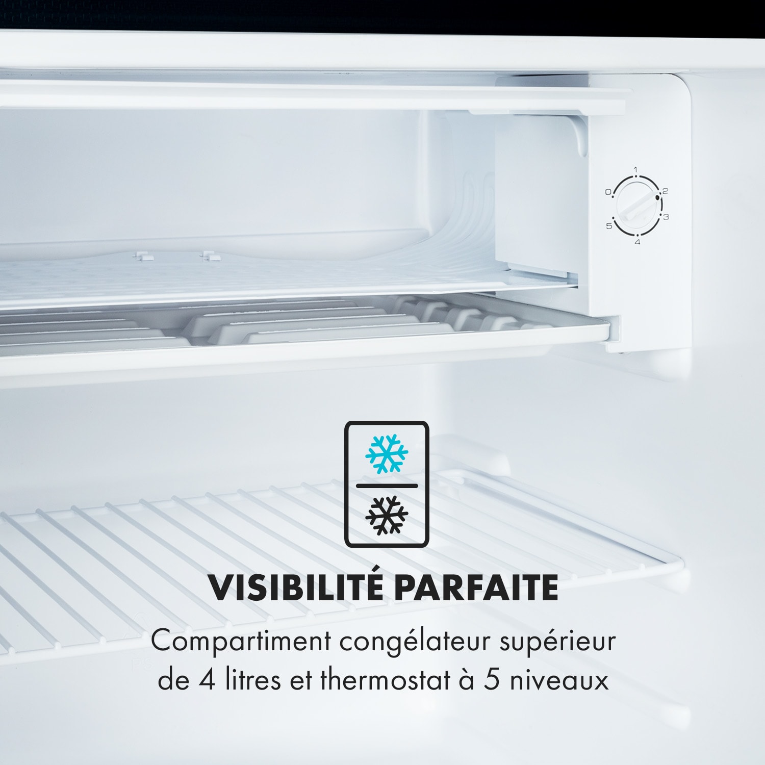 Réfrigérateur Delaware 75 litres Congélateur 4 litres Compression Noir