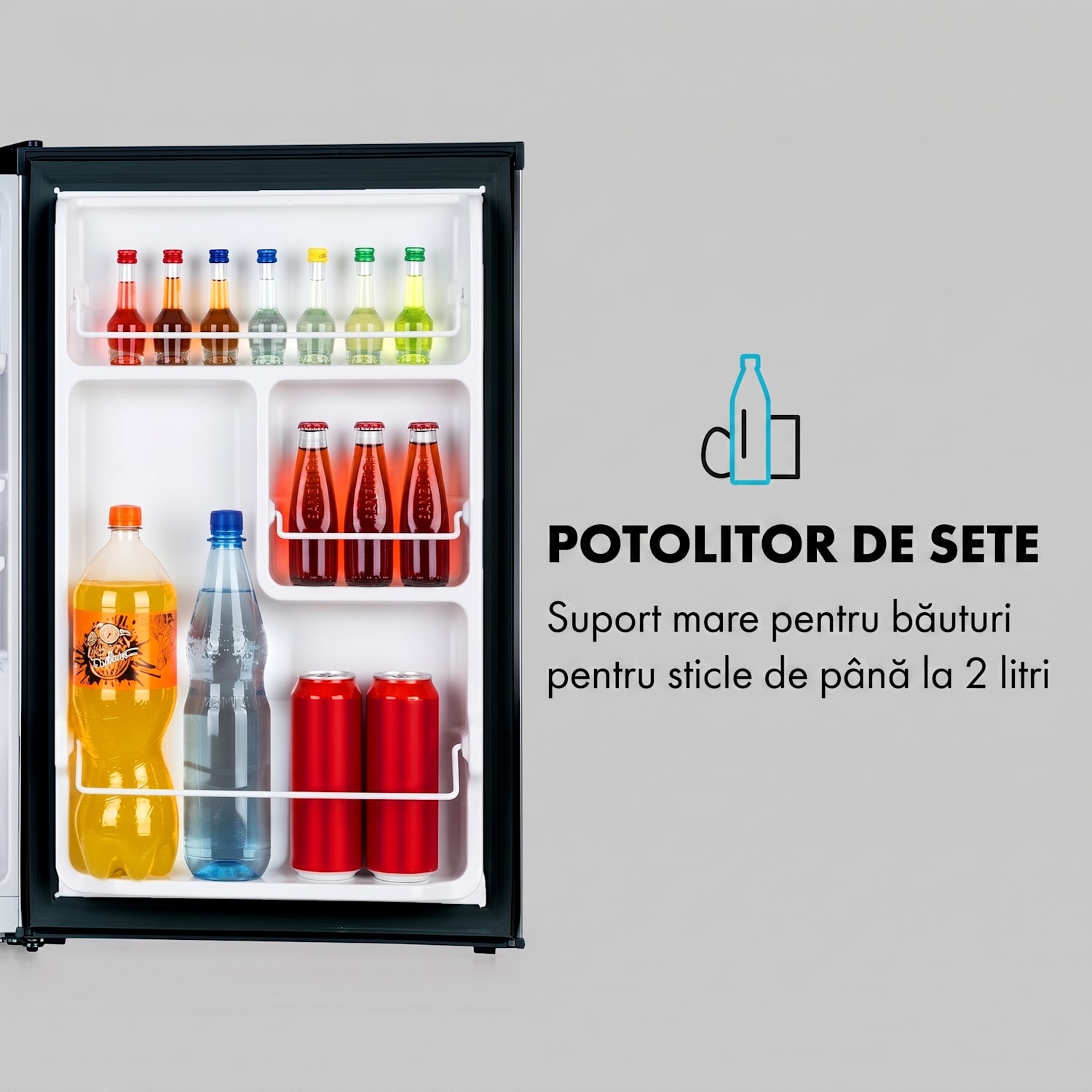 Delaware Frigider 75 litri Congelator 4 litri Compresie Negru