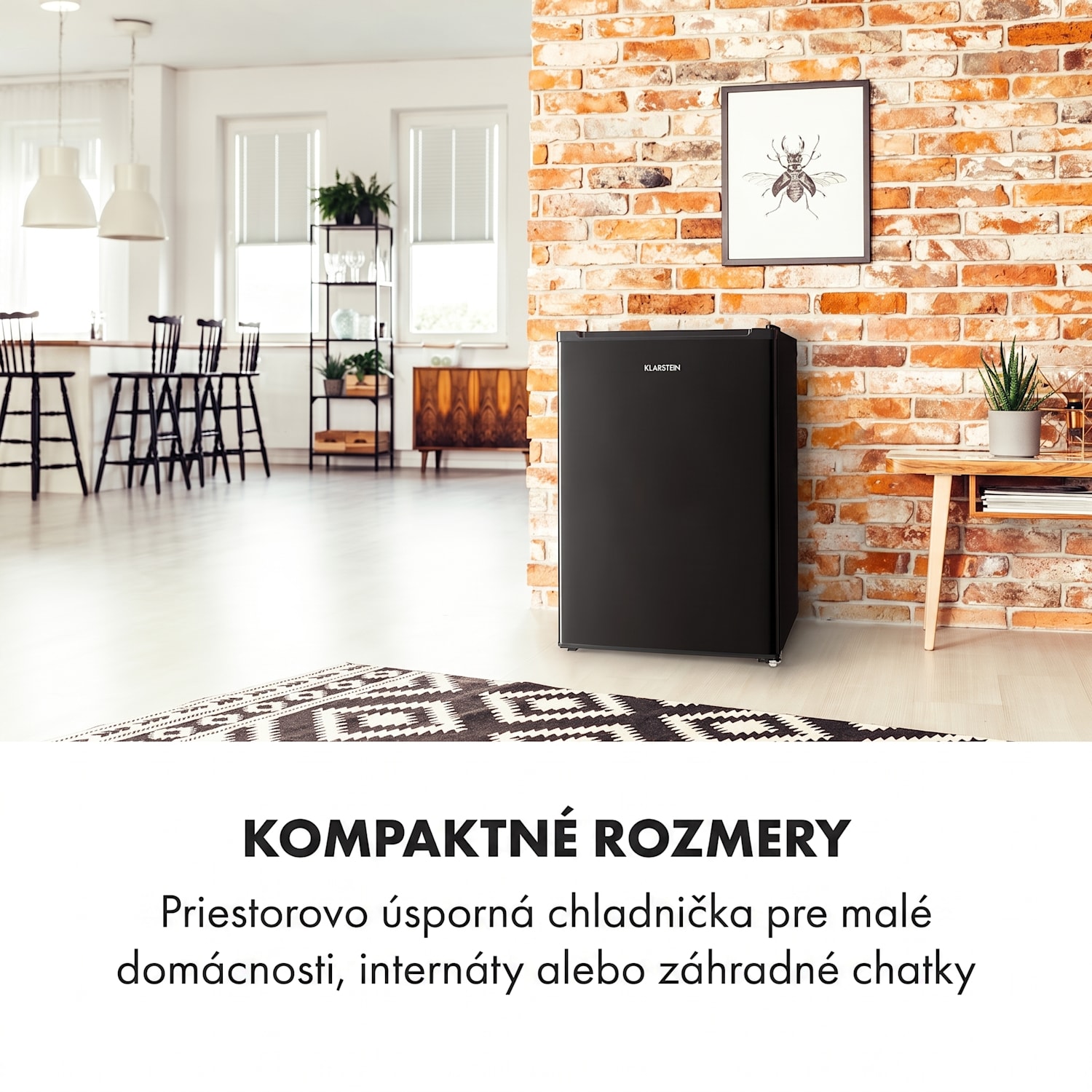 Delaware, mraziaci priečinok 4 l, energet. trieda E, kompresné chladenie Čierna
