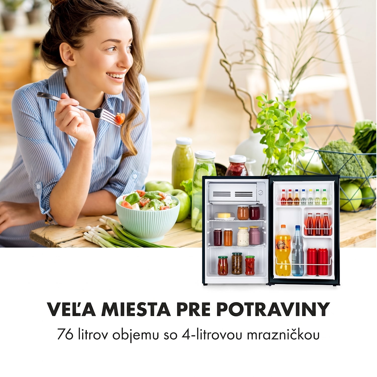 Delaware, mraziaci priečinok 4 l, energet. trieda E, kompresné chladenie Čierna