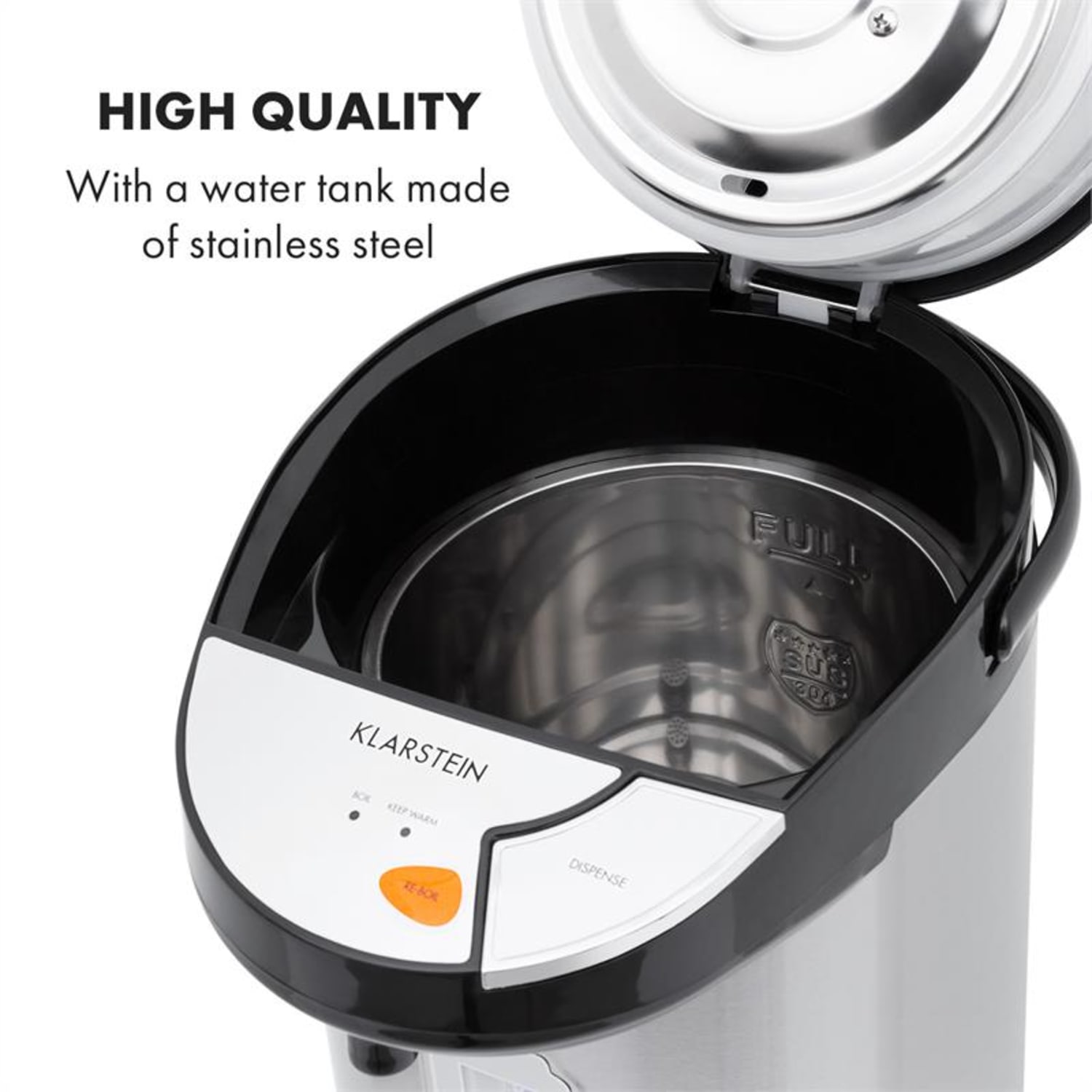 Hot Spring, forróvíz adagoló, 4,2 L, rozsdamentes acélból készült tartály, ezüst 4,2 L