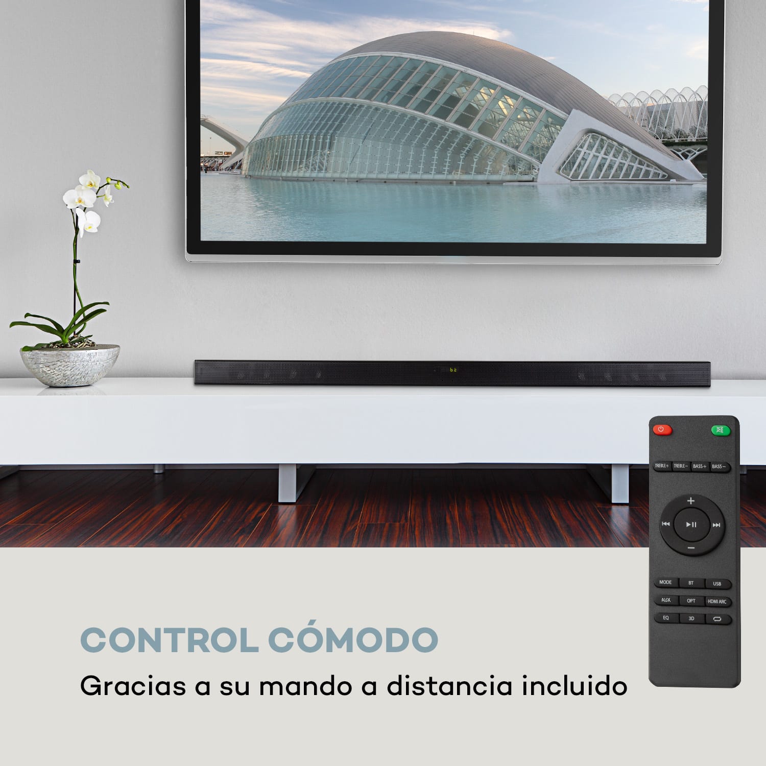 Areal Bar 750 Sistema de sonido 2.1 Barra de sonido Potencia 120 W RMS BT USB Negro 