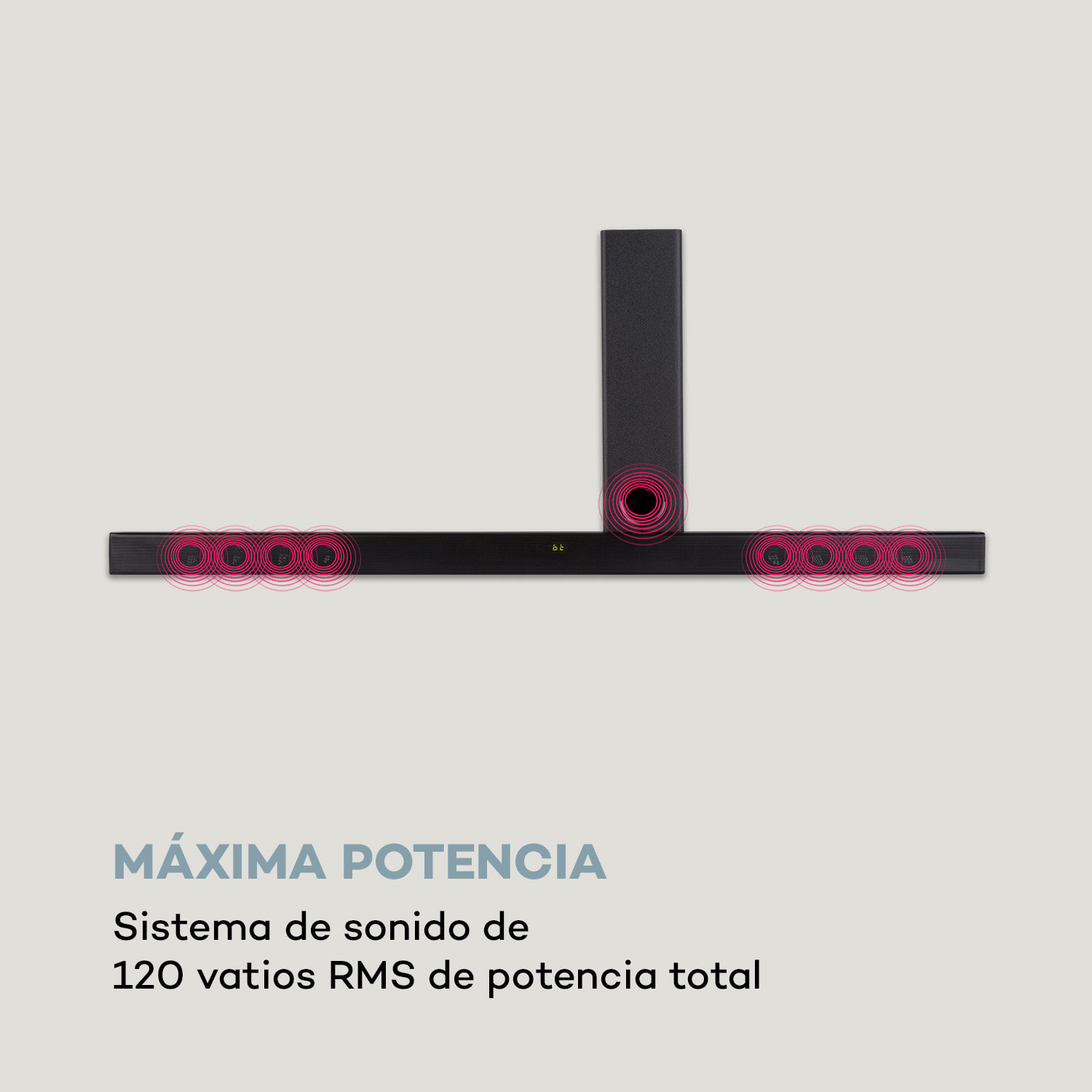 Areal Bar 750 Sistema de sonido 2.1 Barra de sonido Potencia 120 W RMS BT USB Negro 