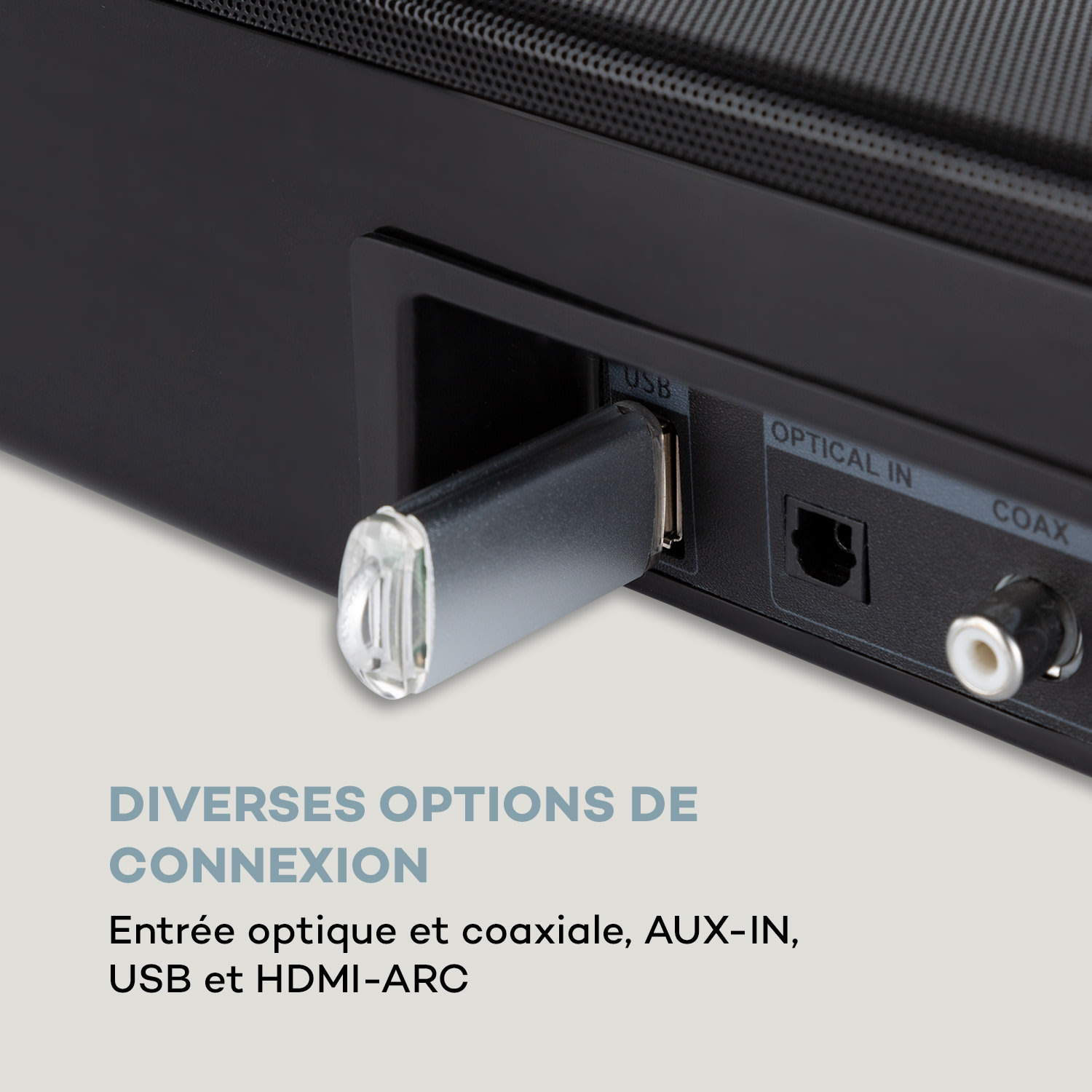 Areal Bar 750 Barre de son Bluetooth USB système 2.1 120W RMS - Noir 