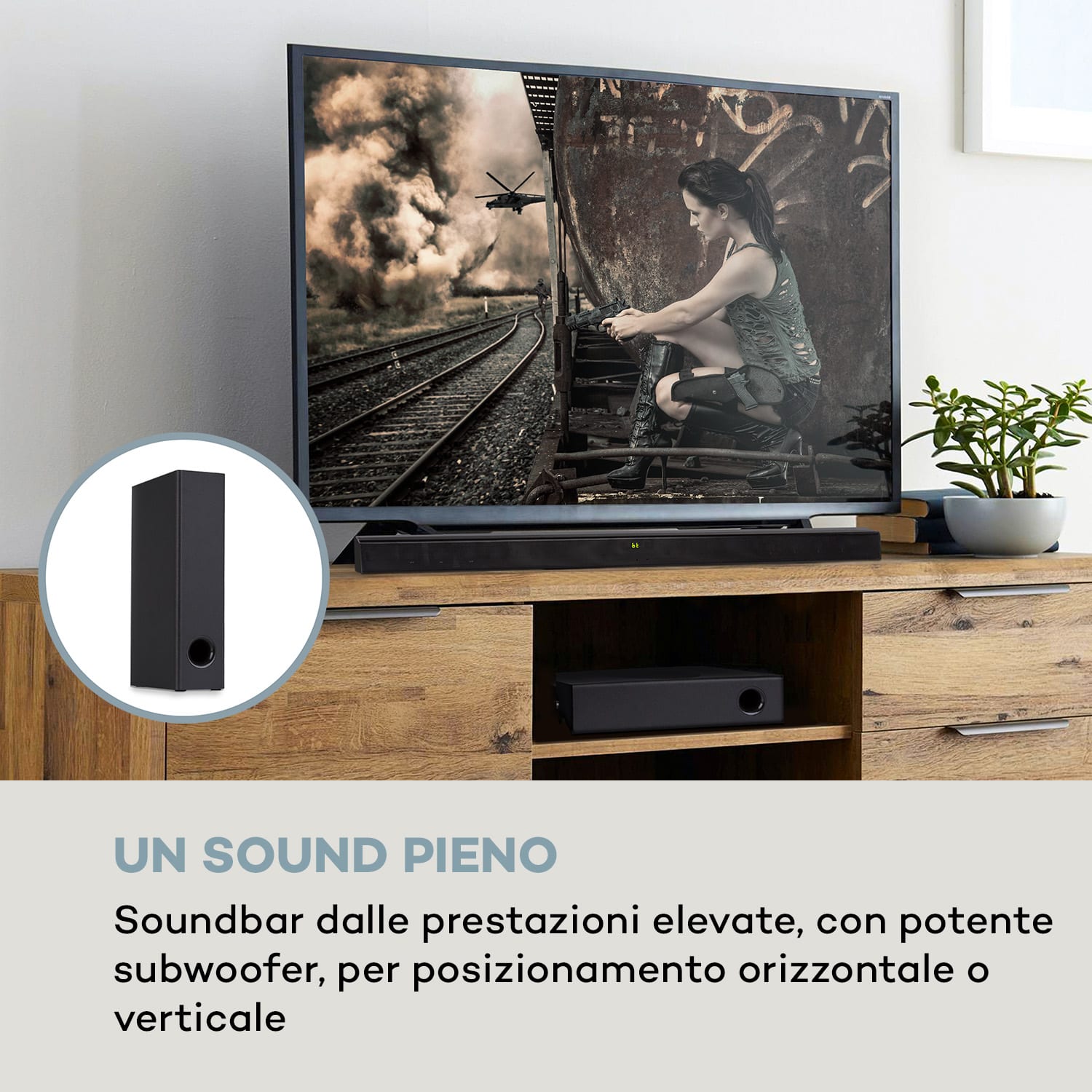 Areal Bar 750 2.1 Sound System Soundbar Potenza RMS 120W BT USB nero 