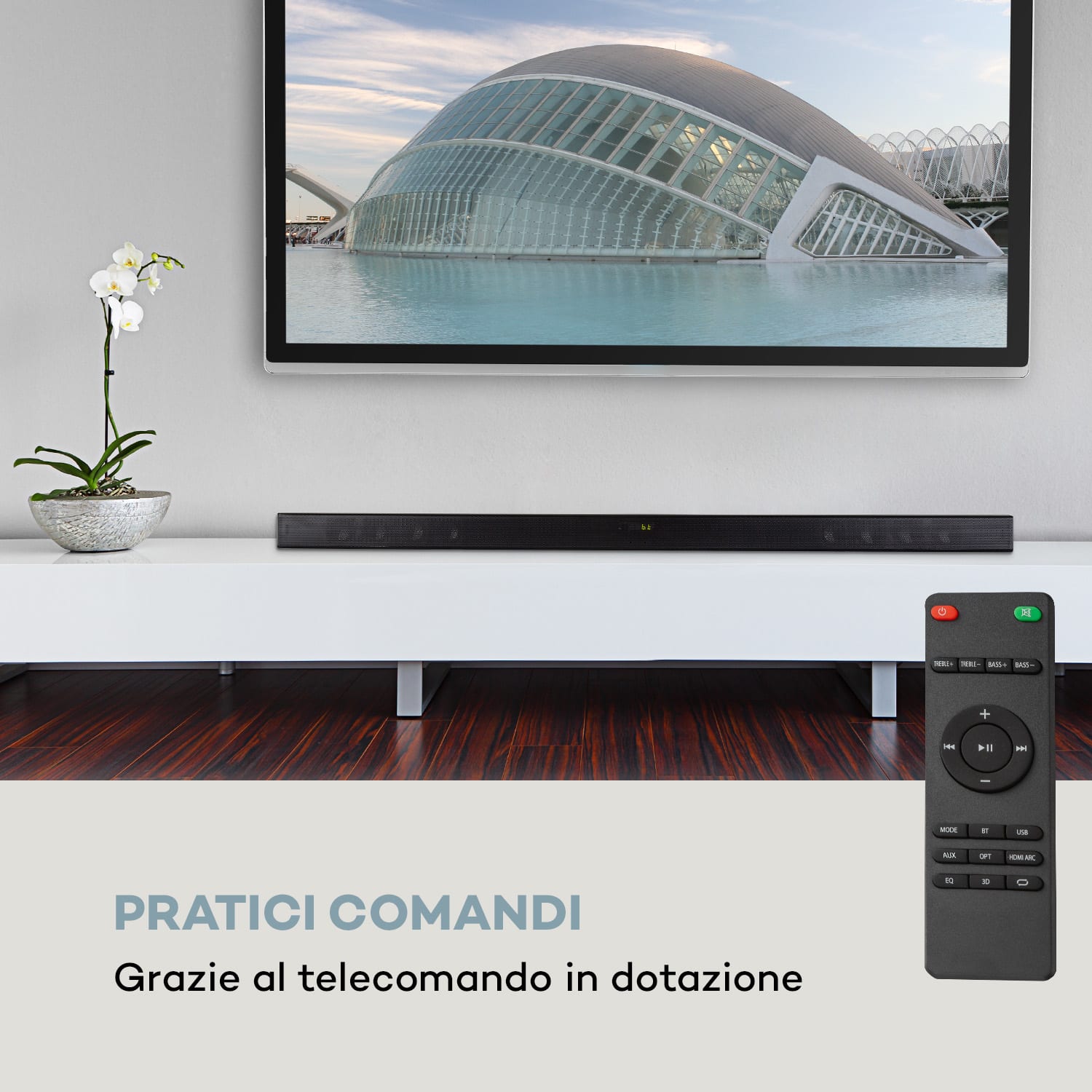 Areal Bar 750 2.1 Sound System Soundbar Potenza RMS 120W BT USB nero 