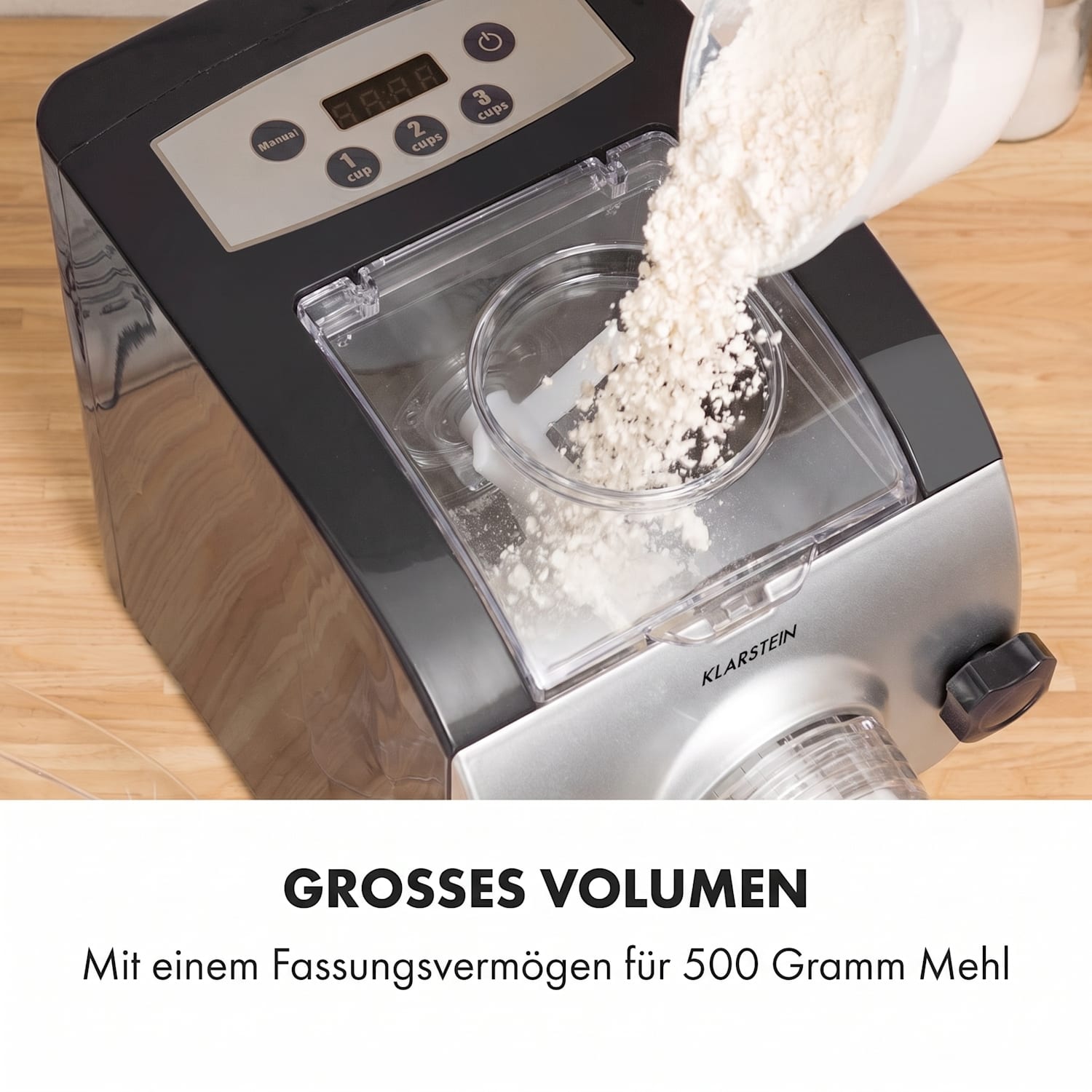 Pastamania Nudelmaschine 260W 7 Aufsätze 500 g 60 dB LED Schwarz