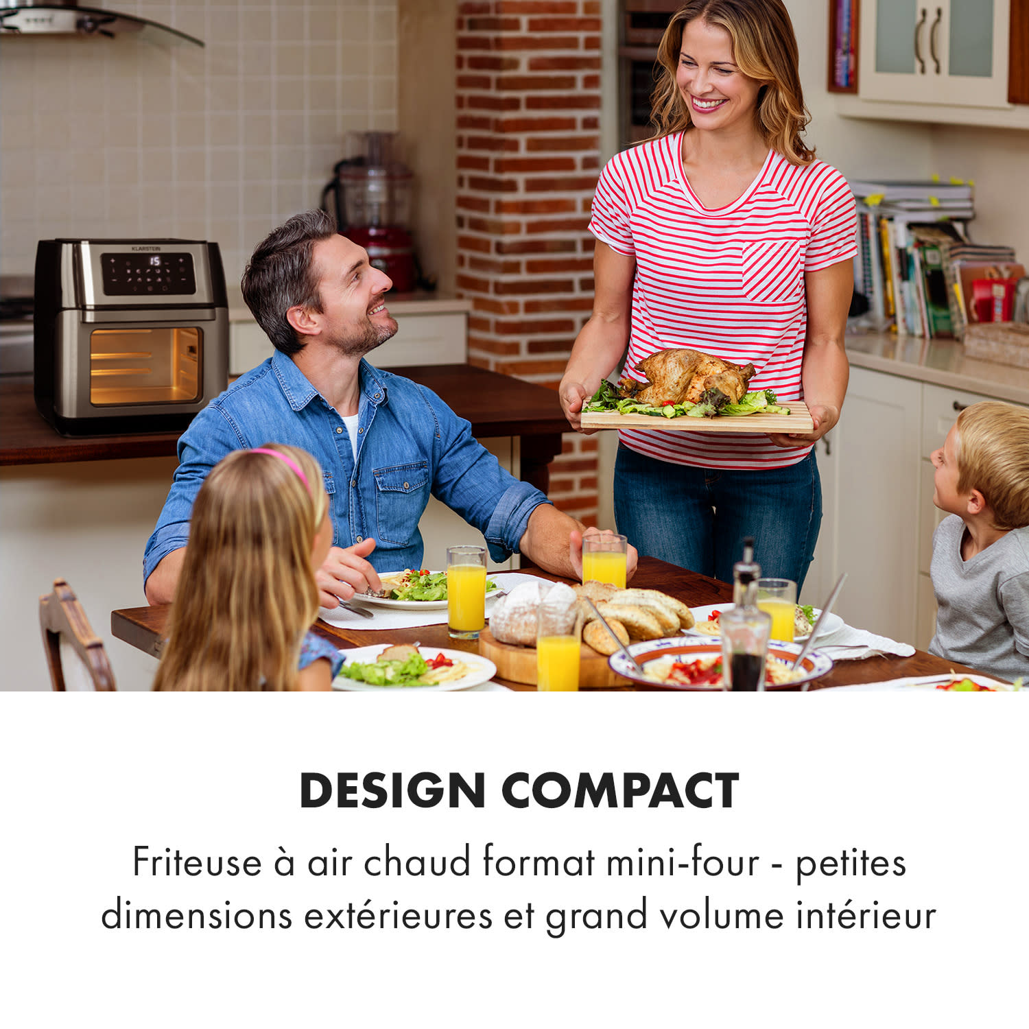 AeroVital Fry Friteuse à air chaud 10L 1500W 9 programmes noir & gris 