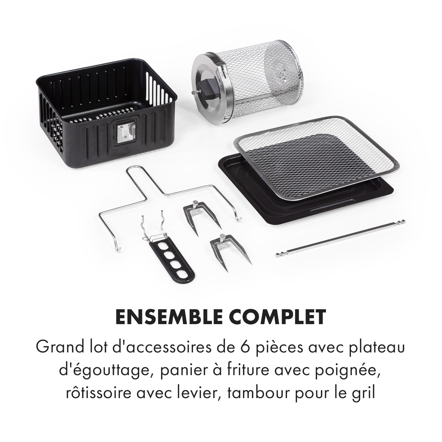 AeroVital Fry Friteuse à air chaud 10L 1500W 9 programmes noir & gris 
