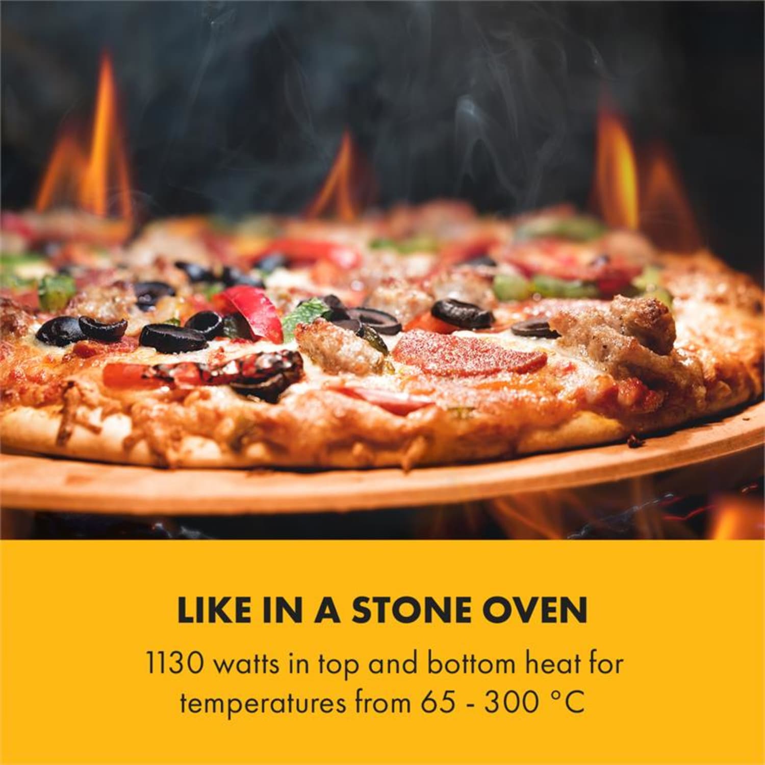 Vesuvio, pečica za pico, Gastro, 1 prekat, 1130W, 300°C, časovnik, nerjaveče jeklo, srebrna 1 predal