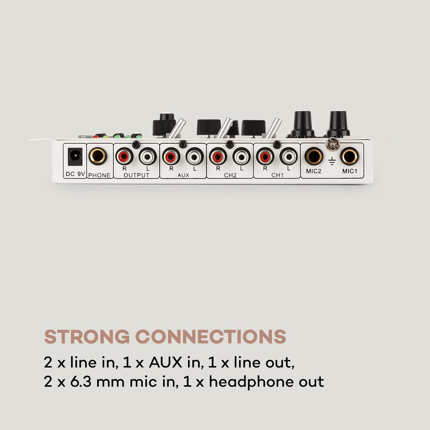 TMX-2211 MKII mixer per deejay 3/2 canali crossfader talkover cue montaggio su rack bianco bianco