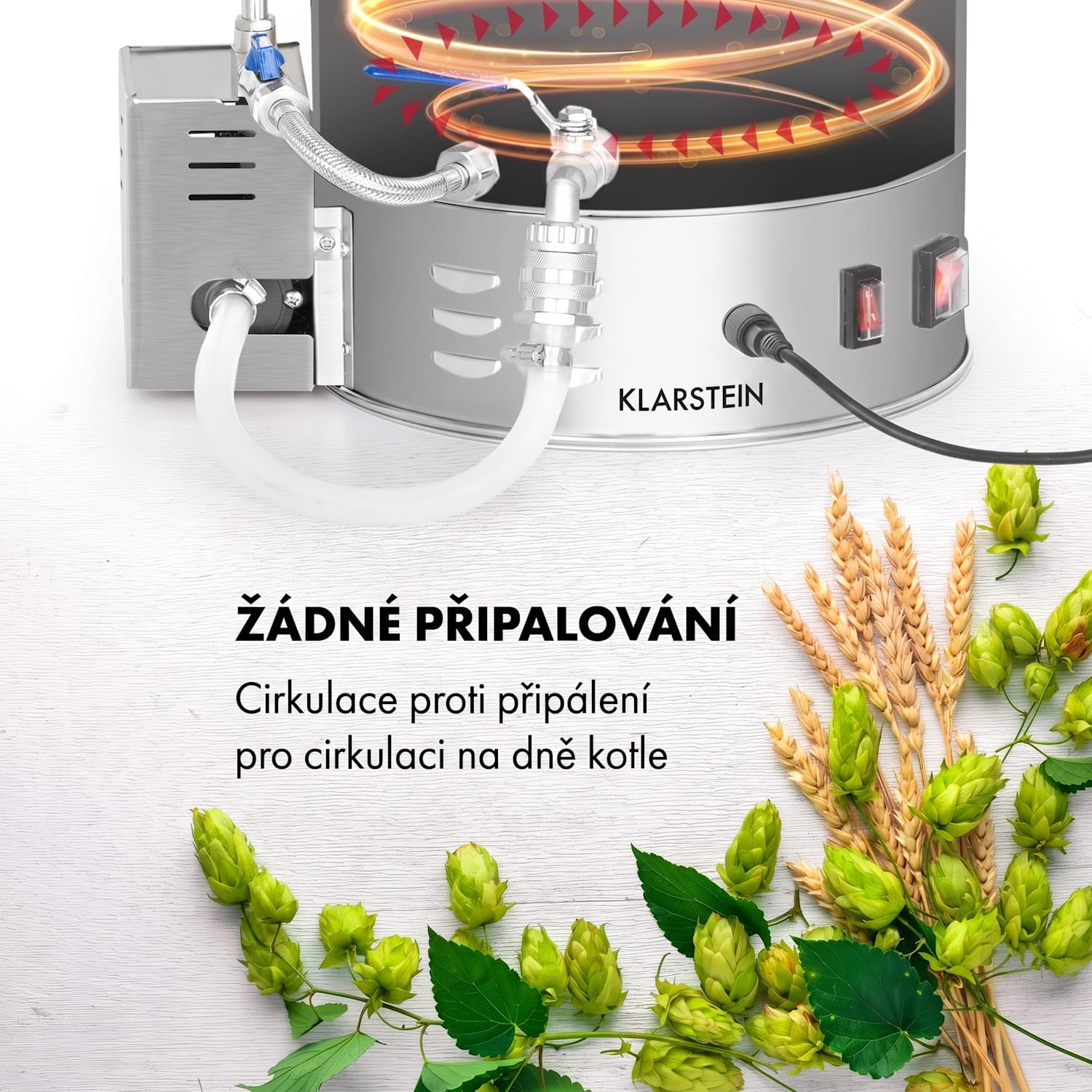 Brauheld Pro, sladový kotel, 30 l, 2500 W, 30-100 °C, oběhové čerpadlo, nerezová ocel 30 L
