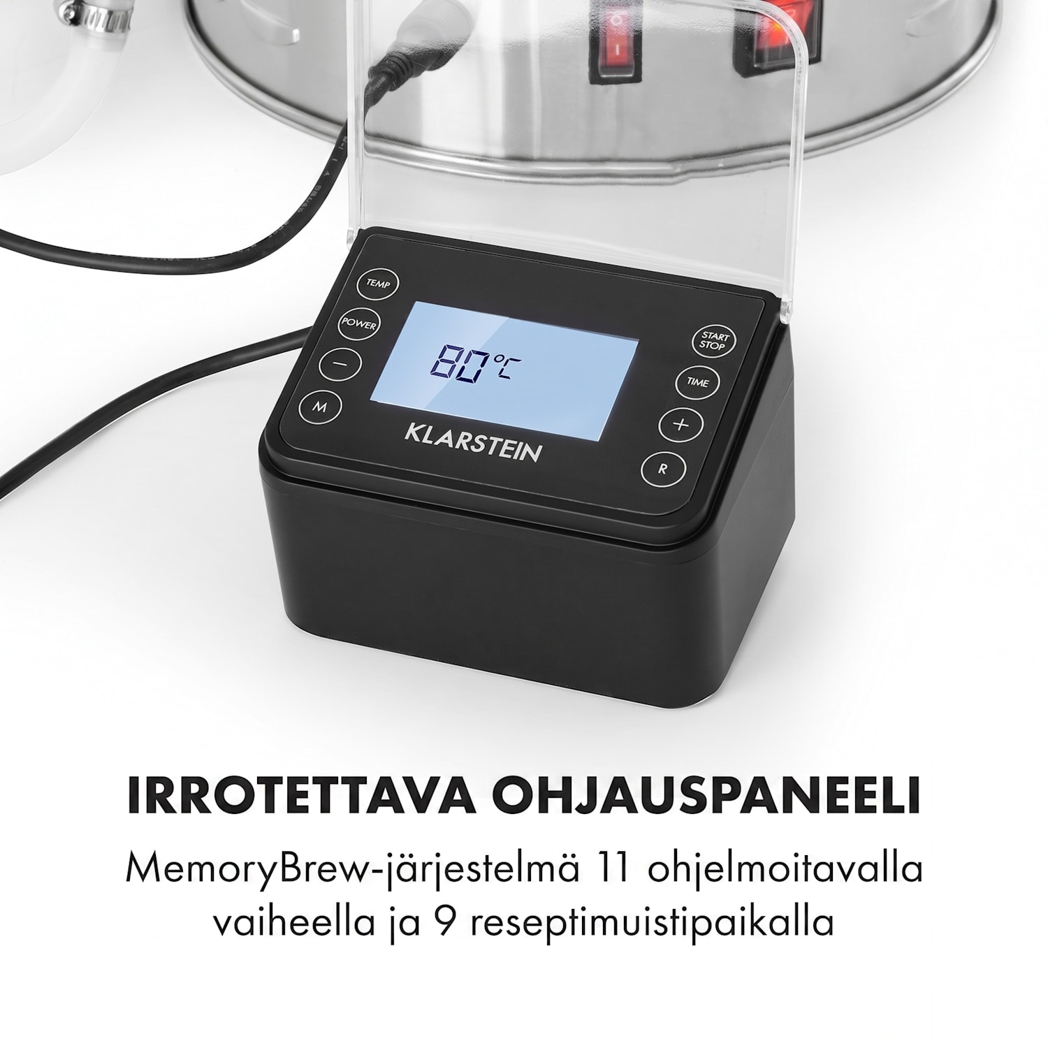 Brauheld Pro -mäskikattila 2500 W 30 l 30–100 °C sekoituspumppu ruostumaton teräs 30 L