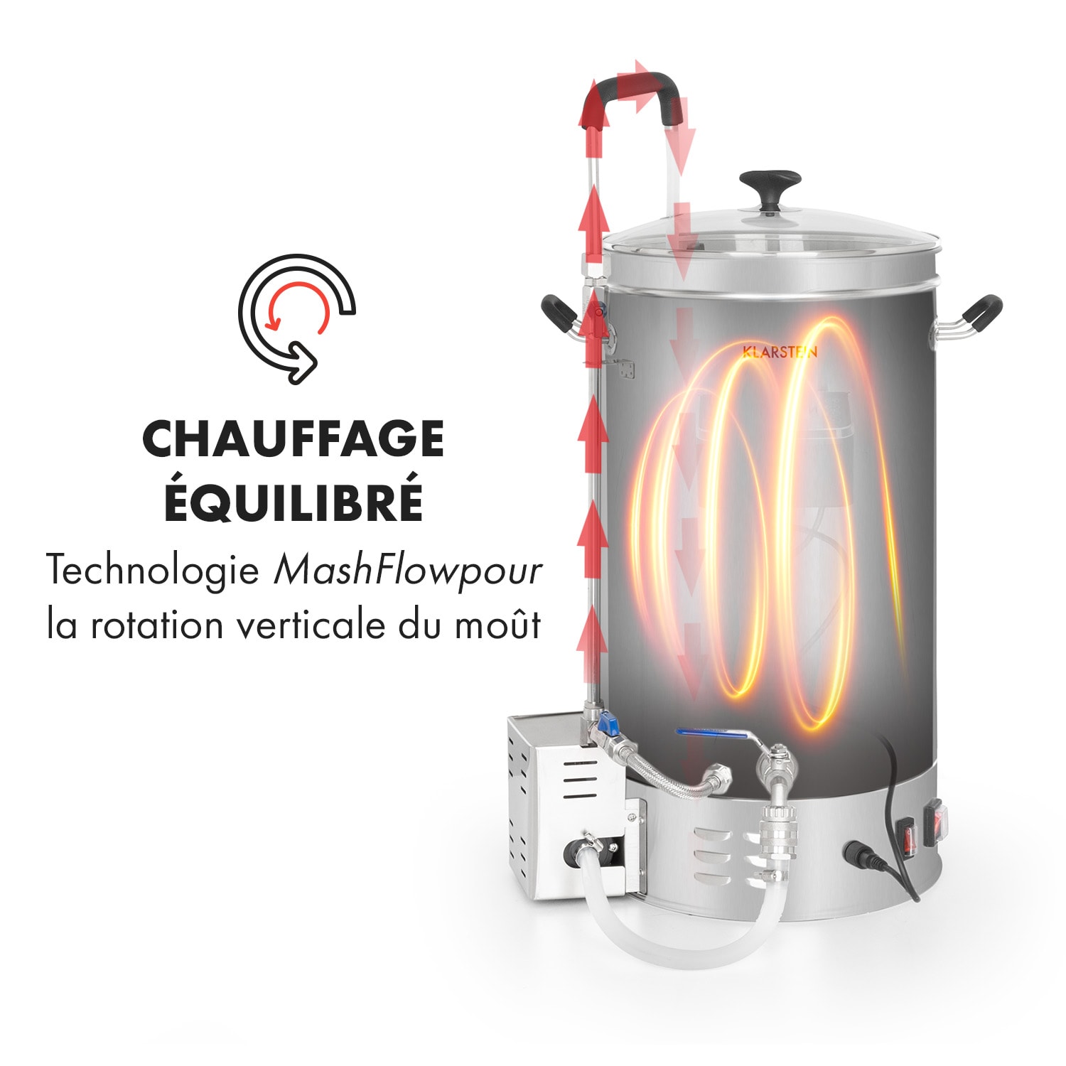 Brauheld Pro maischketel 2500W 30L 30-100°C circulatiepomp rvs 30 L