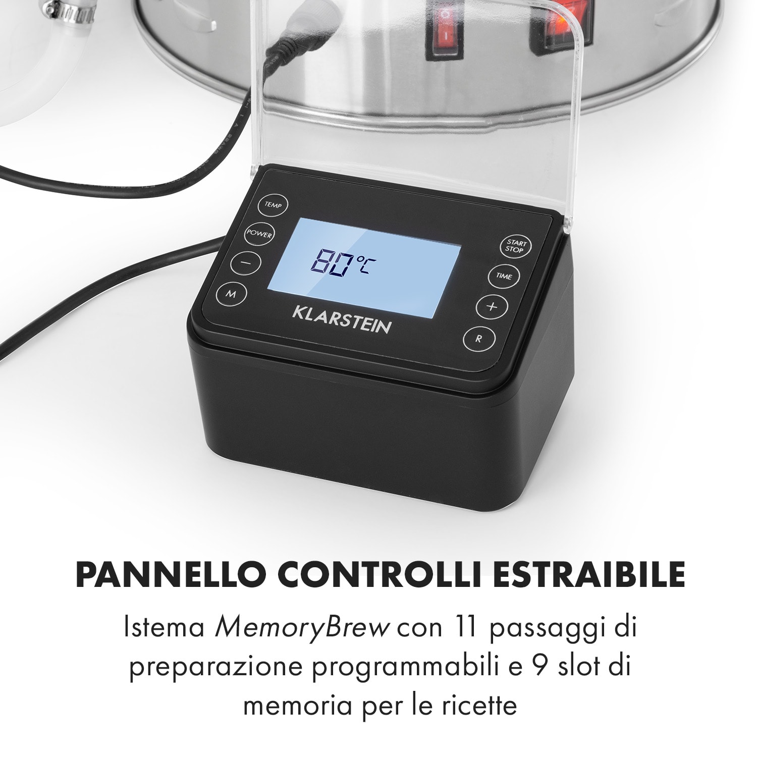 Brauheld Pro paiolo di ammostamento 2500W 30L 30-100°C pompa di ricircolo acciaio inox 30 L