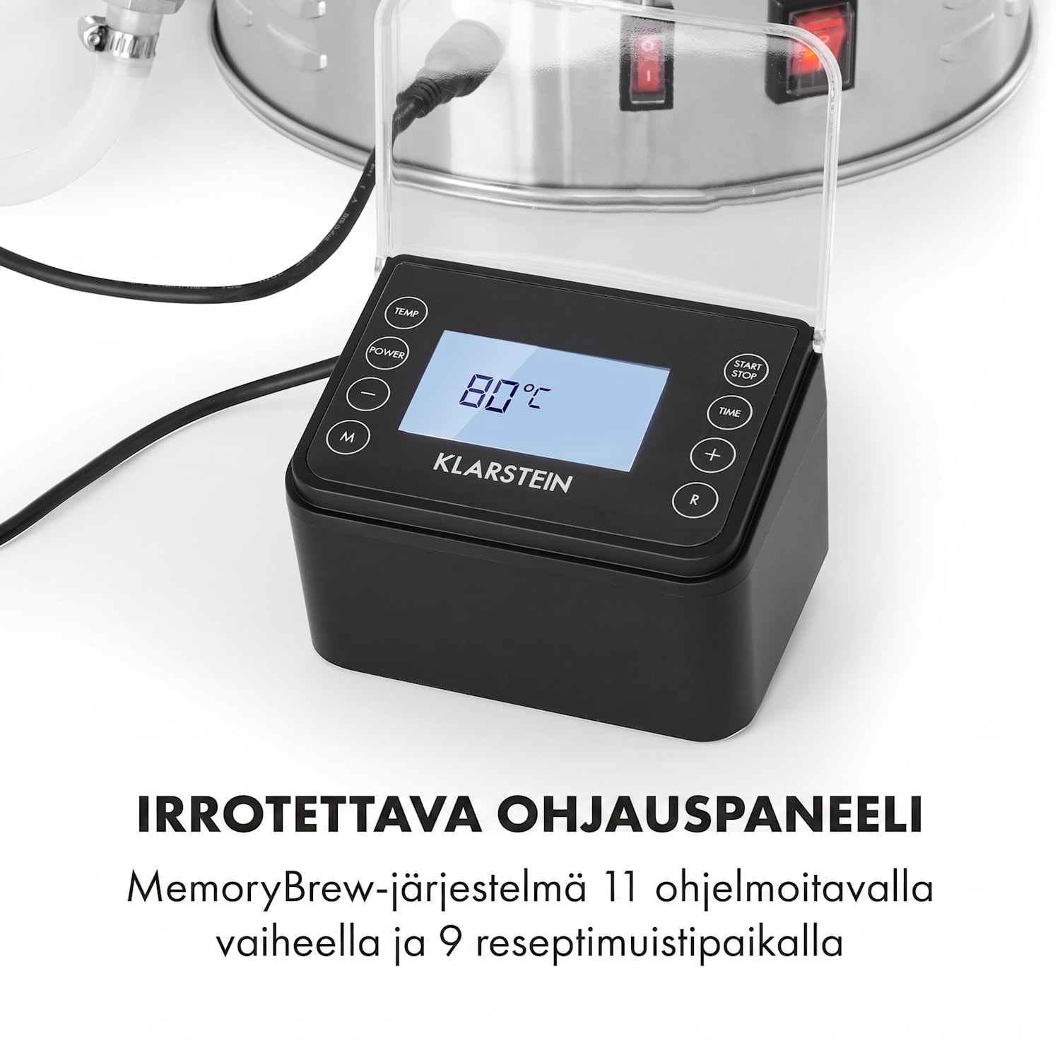 Brauheld Pro -mäskikattila 2500 W 35 l 30–100 °C sekoituspumppu ruostumaton teräs 35 L