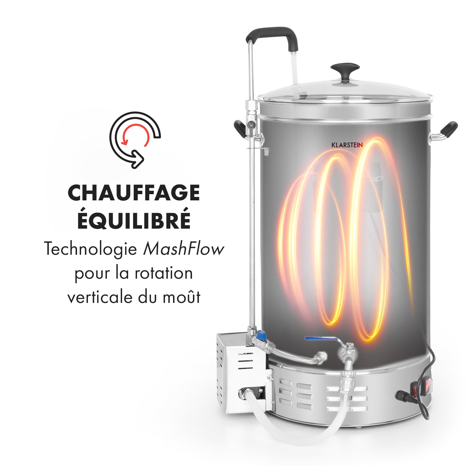 Brauheld Pro maischketel 2500W 35L 30-100°C circulatiepomp roestvrijstaal 35 L