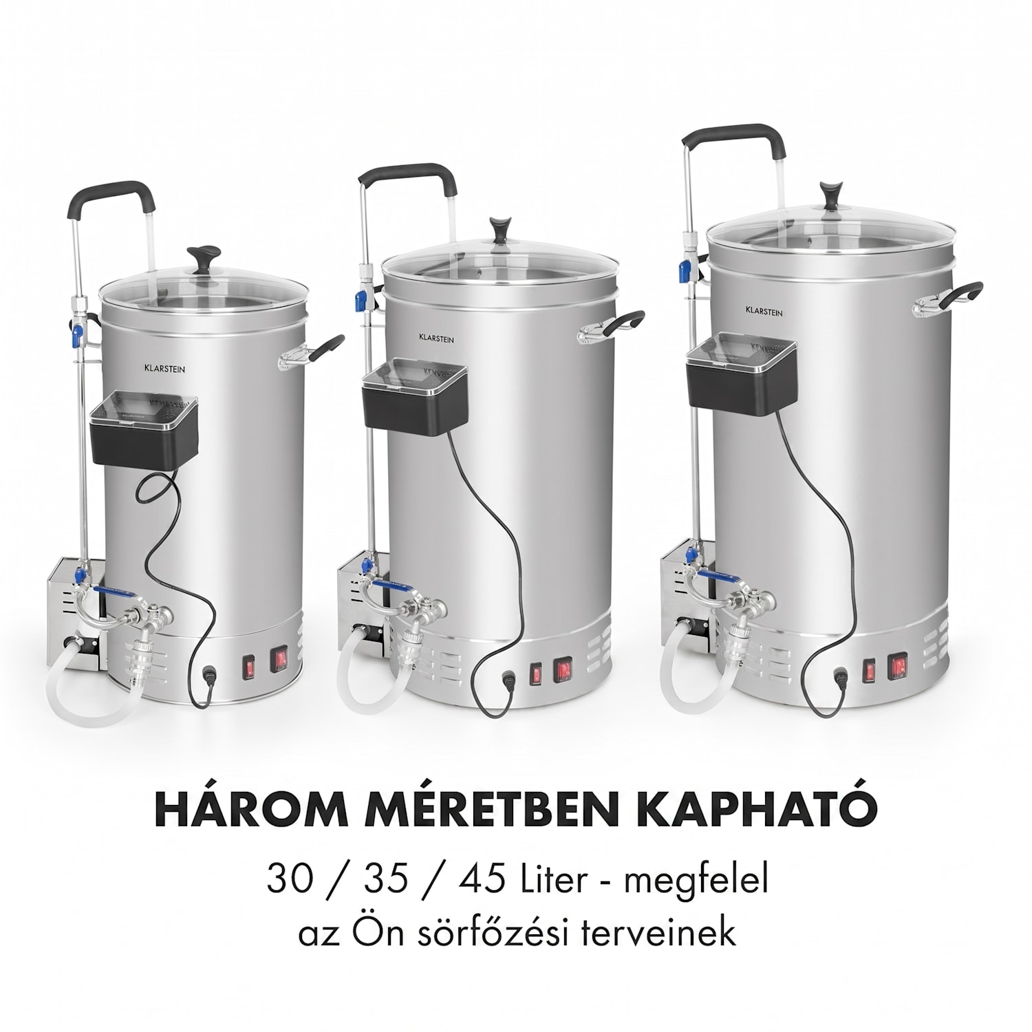 Brauheld Pro, sörfőző üst, 35 l, 2500 W, 30 - 100°C, keverőpumpa, rozsdamentes acél 35 L