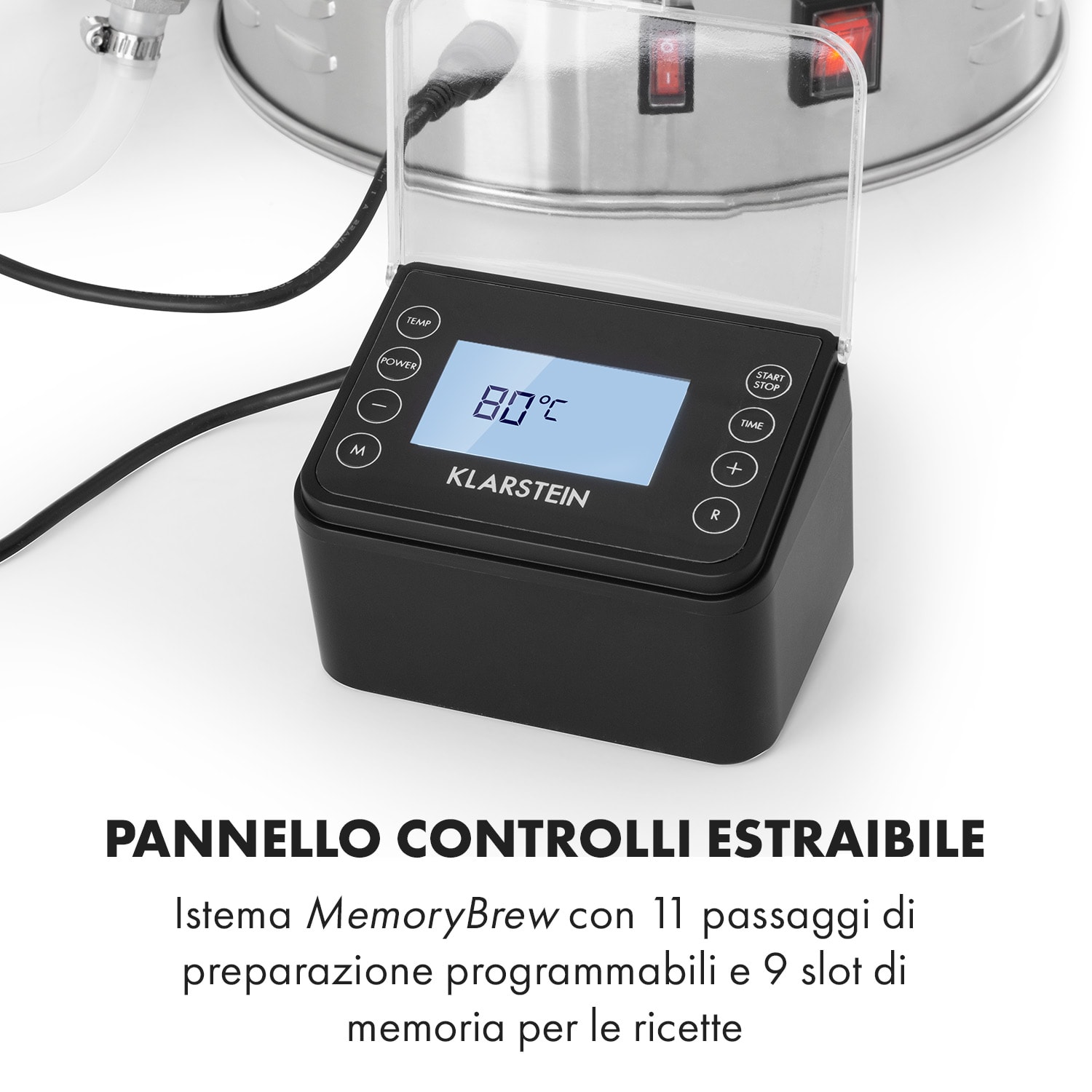 Brauheld Pro Paiolo di Ammostamento 2500W 35L 30-100°C Pompa Inox 35 L