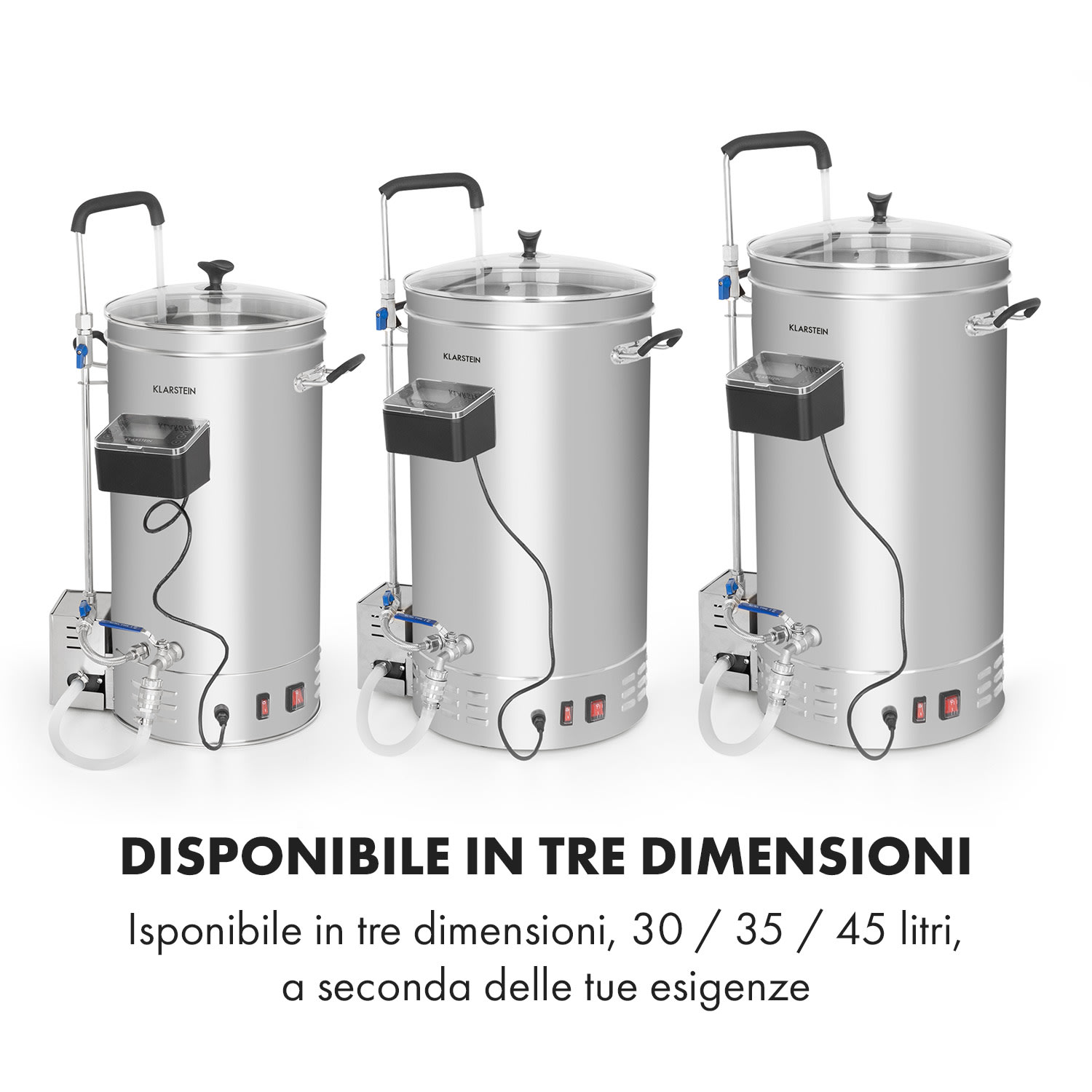 Brauheld Pro Paiolo di Ammostamento 2500W 35L 30-100°C Pompa Inox 35 L