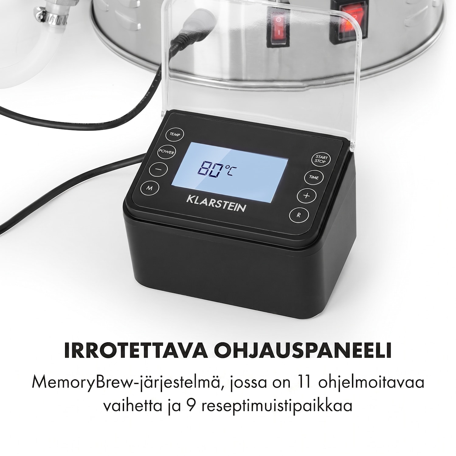 Brauheld Pro -mäskikattila 3300W 45 l 30–100 °C sekoituspumppu ruostumaton teräs 45 L