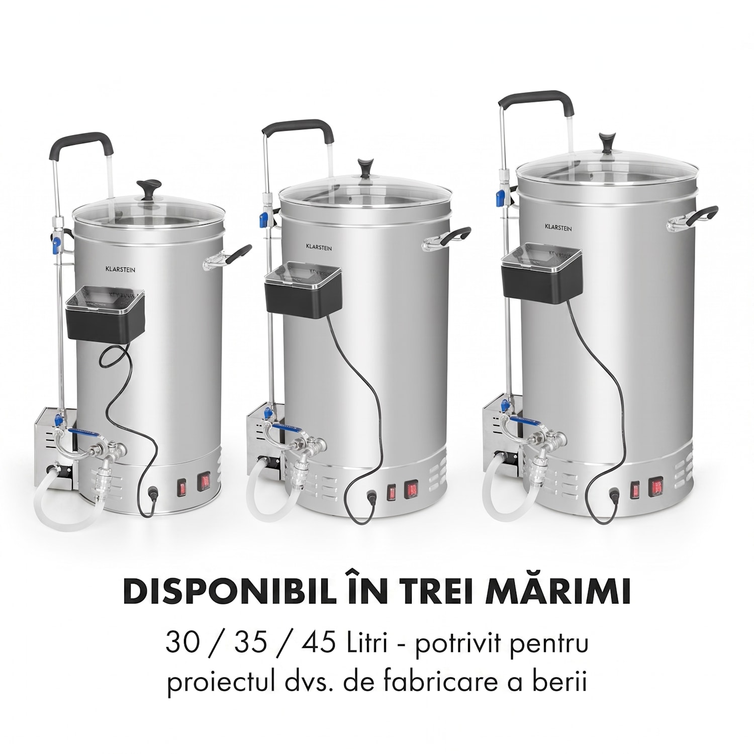 Brauheld Pro, cazan de malț, 3300 W, 45 l, 30 - 100 ° C, pompă de circulație, oțel inoxidabil 45 L