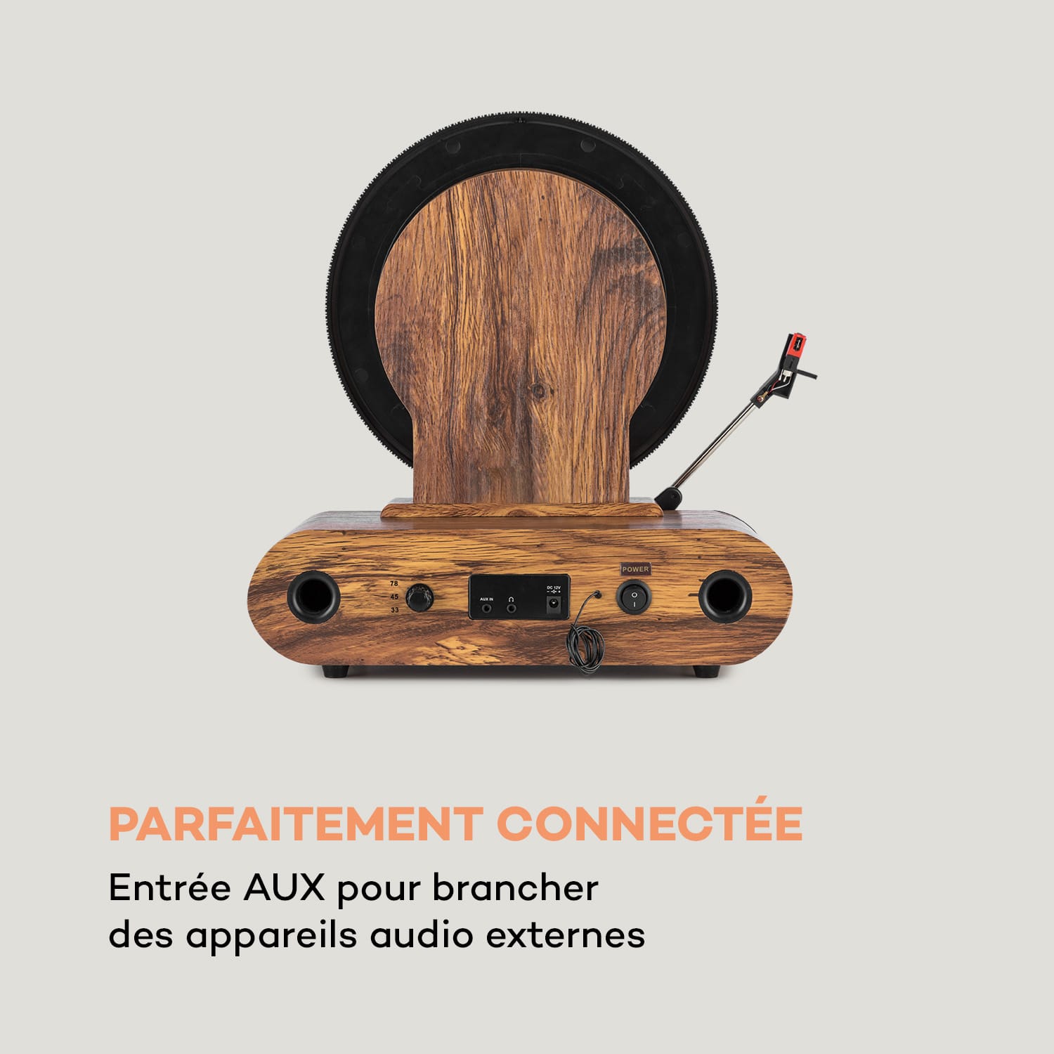 Verticalo SE DAB retro platenspeler DAB+ FM tuner USB BT AUX hout Inclusief bluetooth, DAB+ en FM tuner