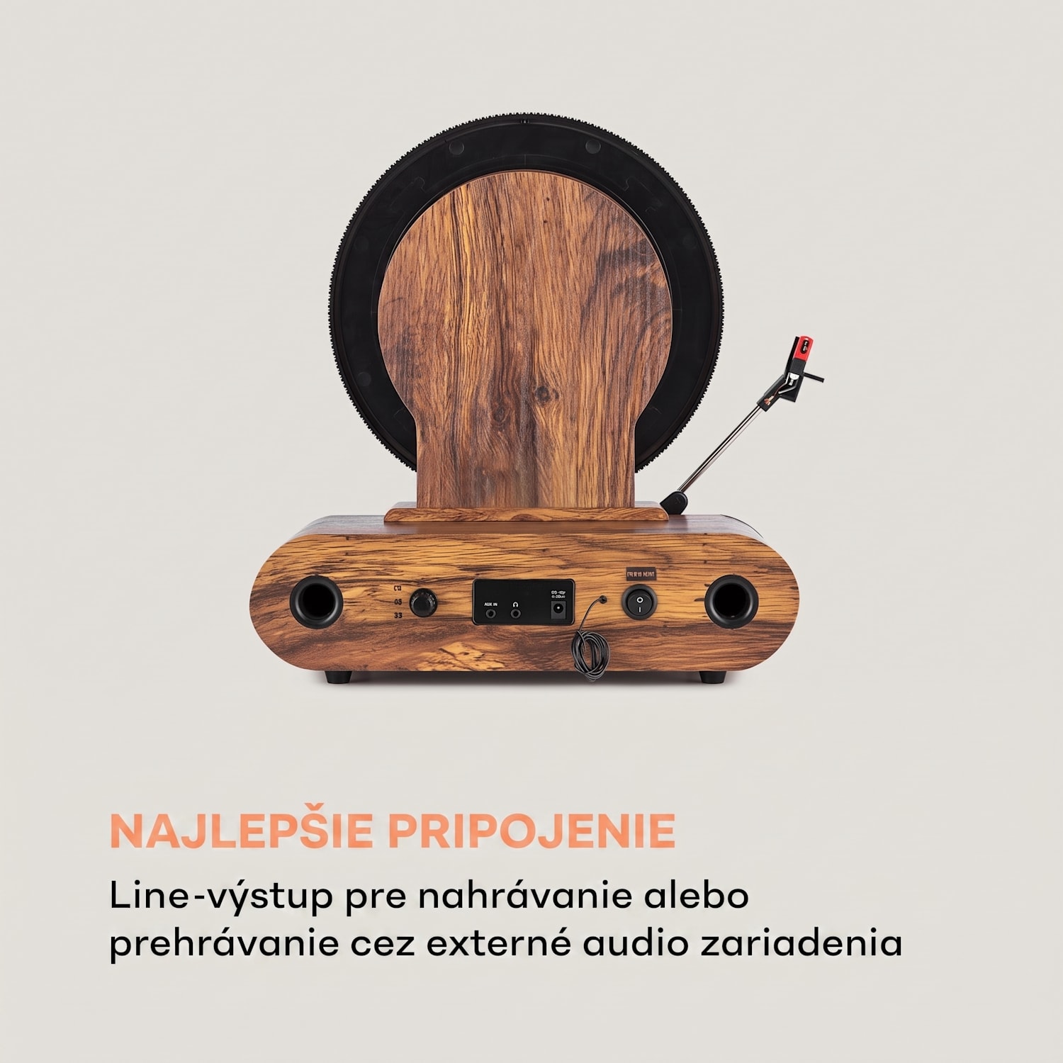 Verticalo SE DAB, retro gramofón, DAB+, FM tuner, USB, BT, AUX, drevo S bluetooth DAB+ a FM tunerom