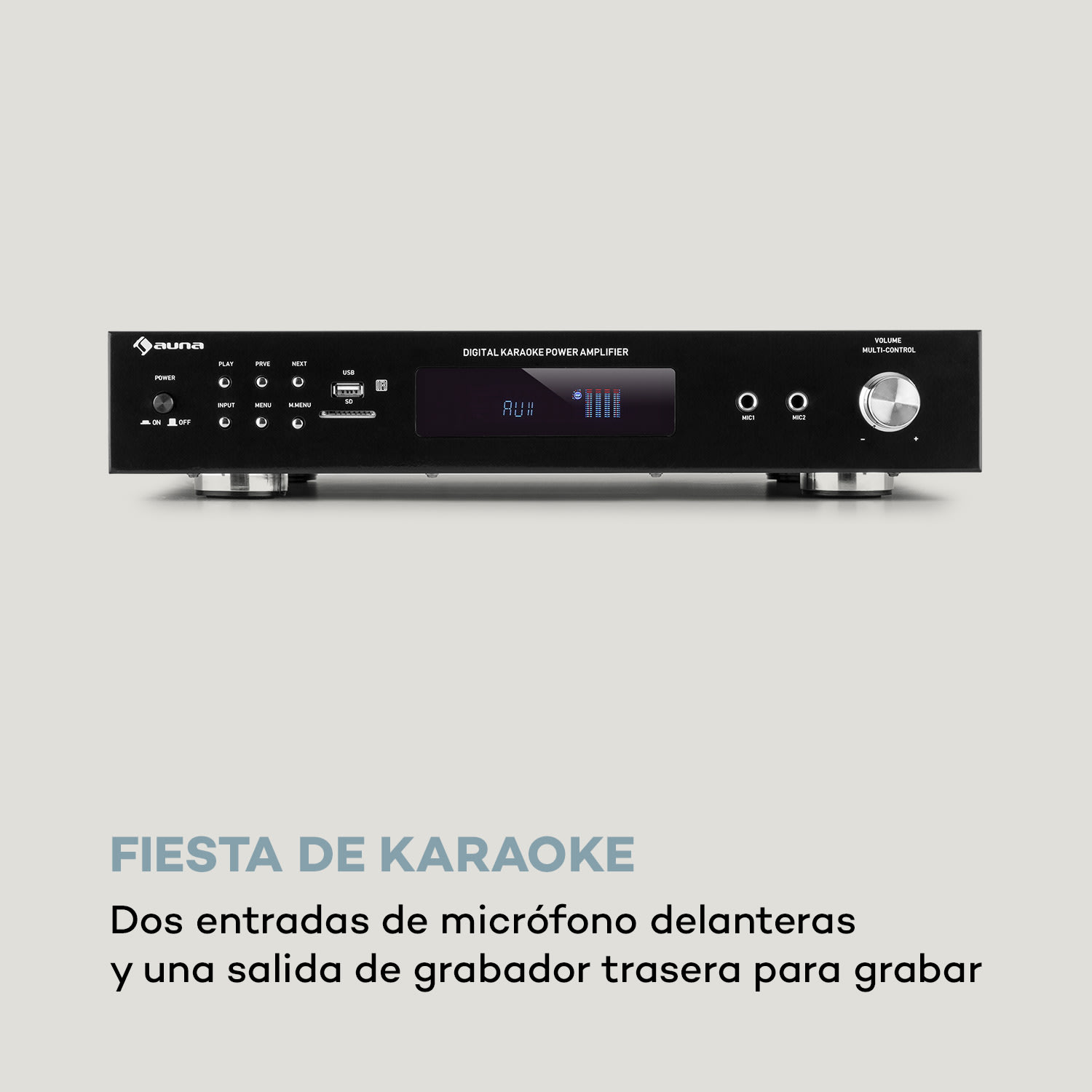 AMP-9200 BT Amplificador estéreo digital 2x60W RMS BT 2xmicro color negro Negro