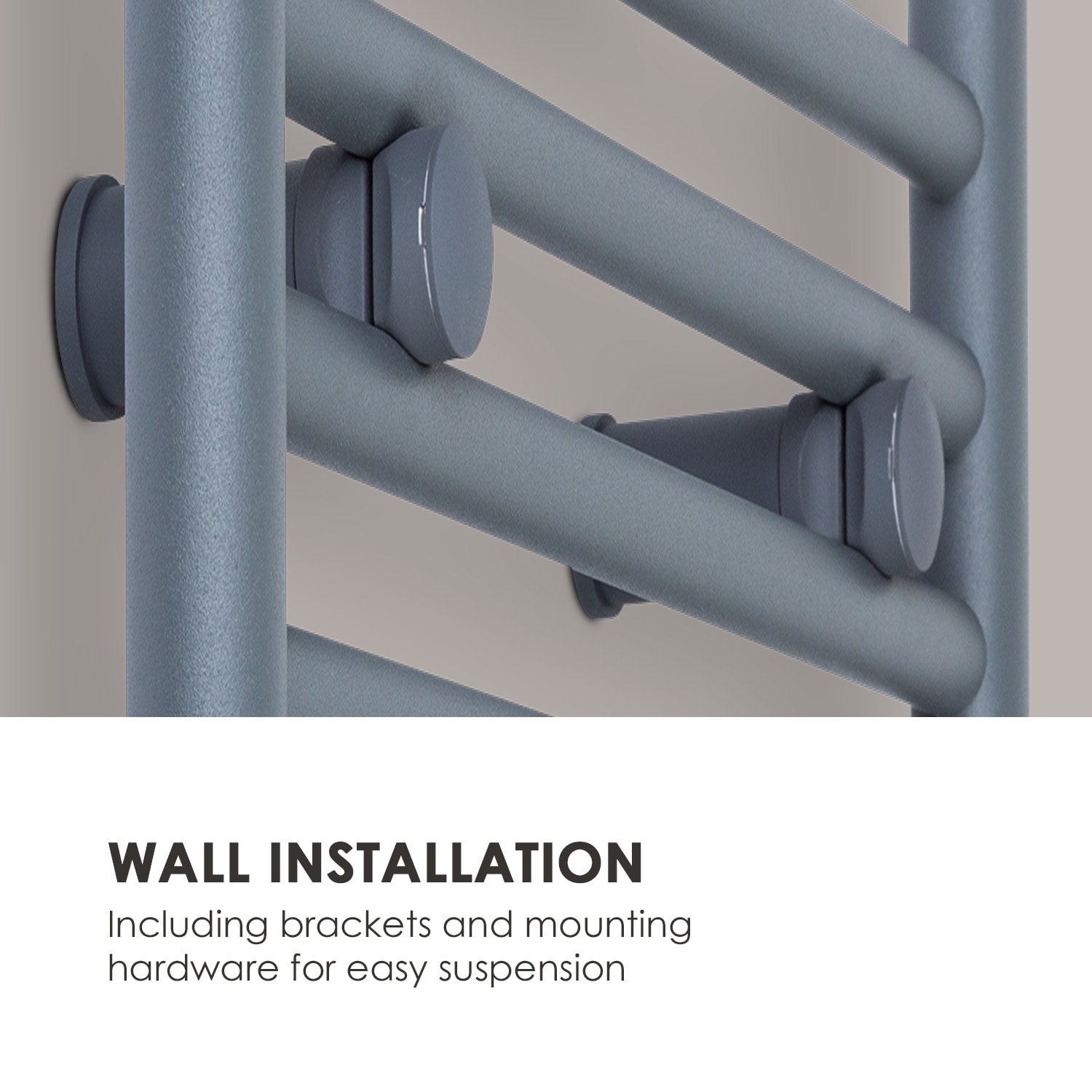 Fino 160 x 60, radiátor, 644 W, meleg víz, törülközőtartó, 1/2 ", 6 - 12 m², szürke