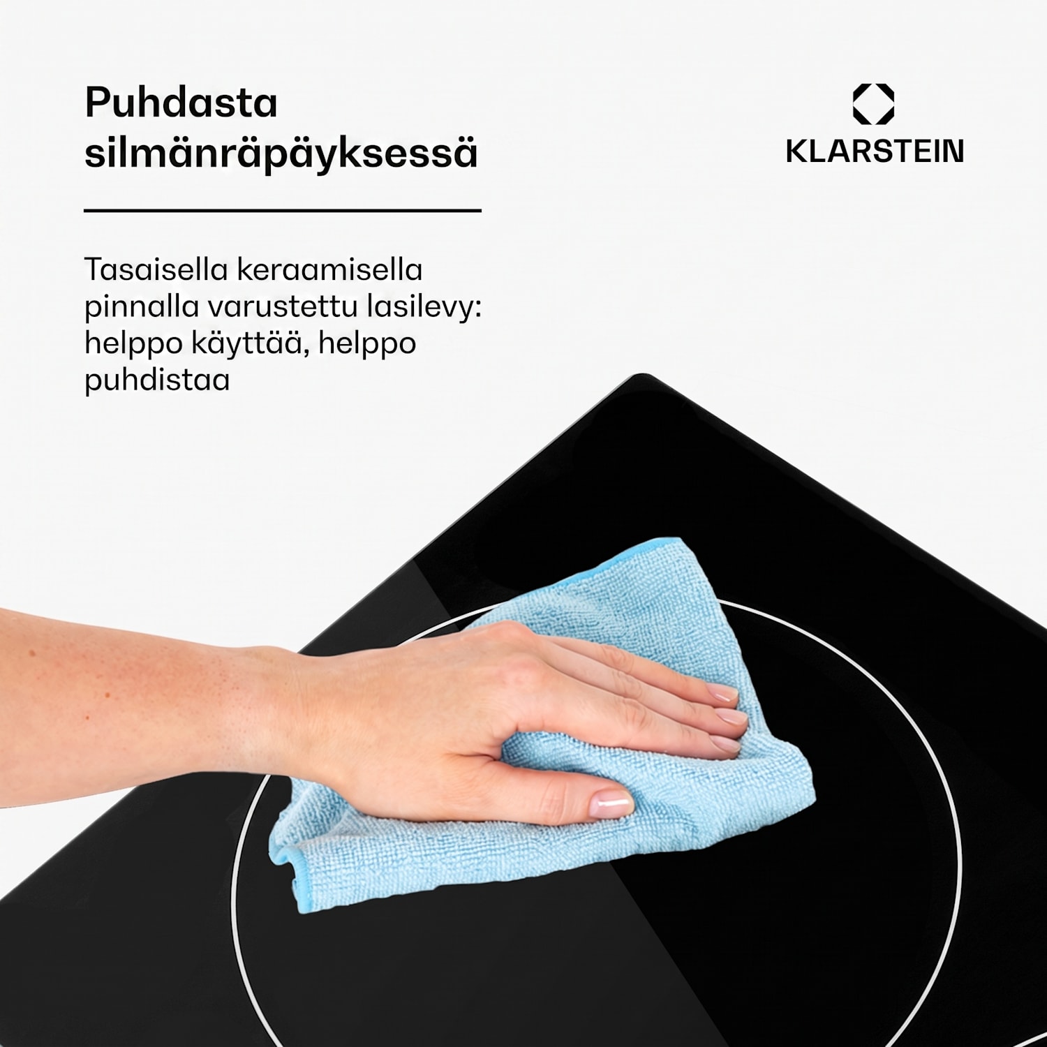 EasyCook keraaminen liesi 6100 W pyöritettävät säätimet musta 60 cm | Kaksoisovaali