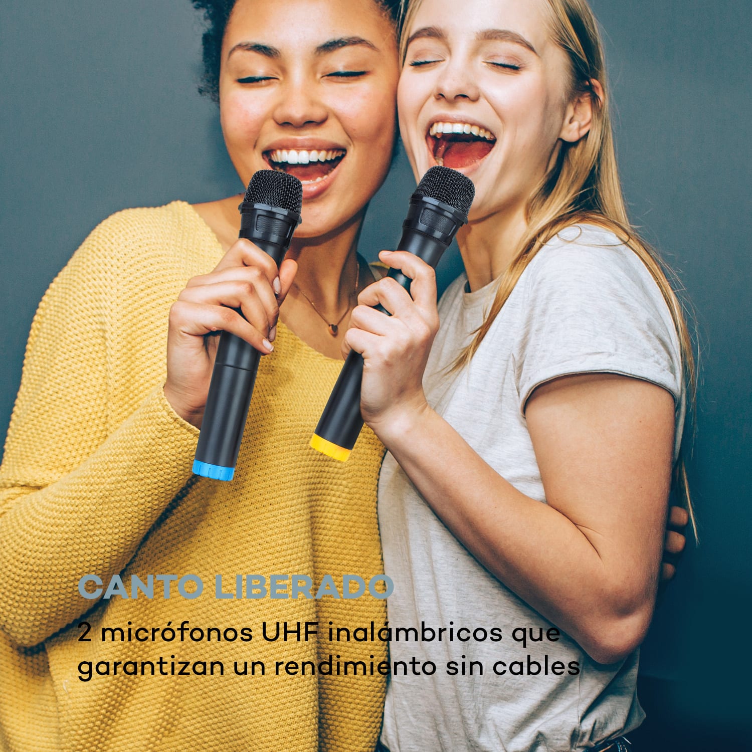 KTV Sistema de karaoke Pantalla táctil de 15,4" 2 micrófonos UHF WiFi BT USB SD HDMI Carrito 