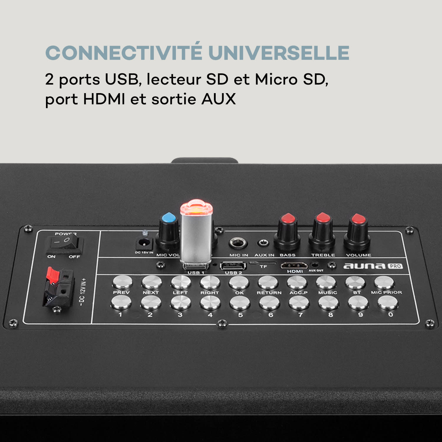 KTV Système Karaoké avec écran tactile 15,4" Subwoofer 12" 2 micros UHF 