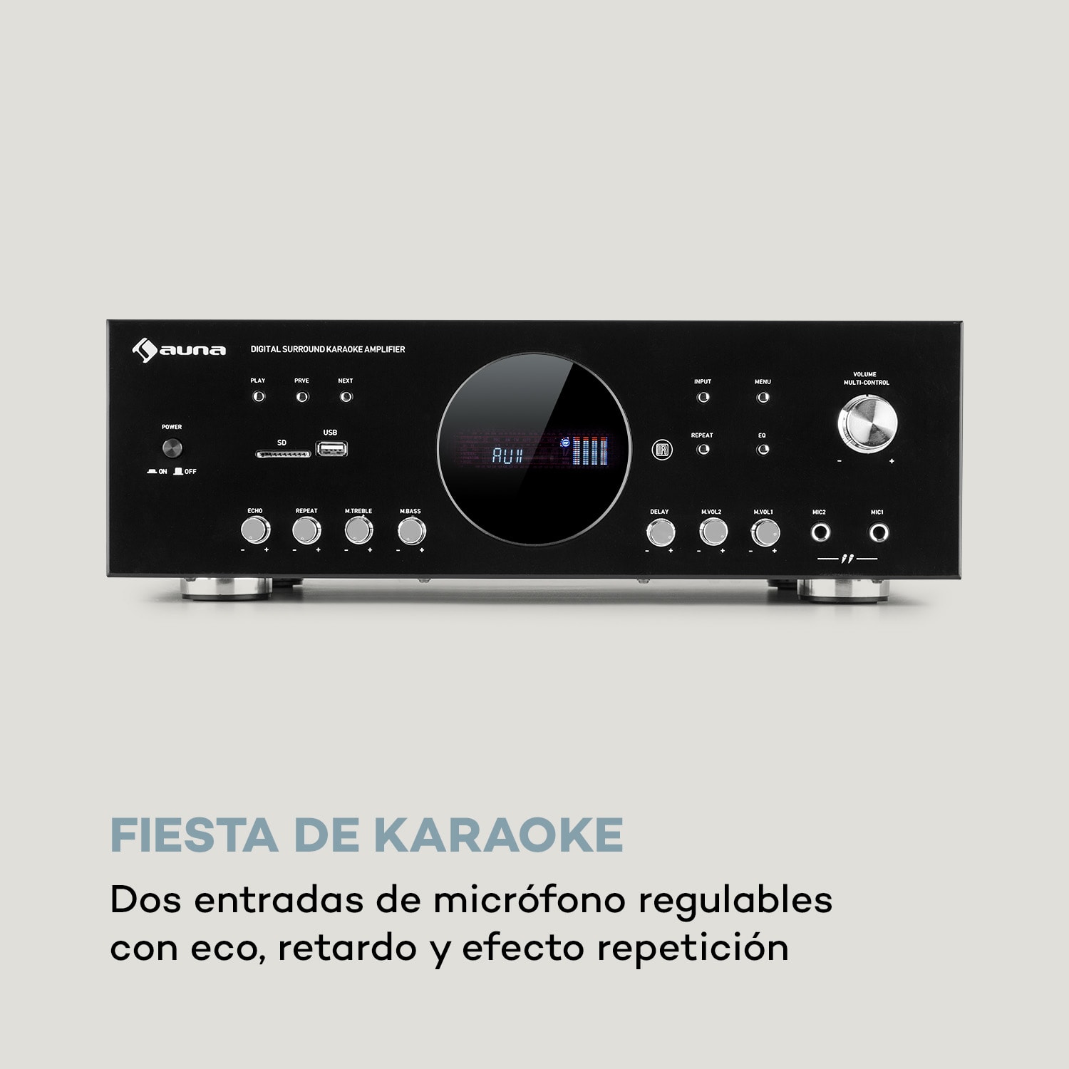 Amplificador digital surround 5.1 AMP-218 BT 2 x 120 W 3 x 50 W RMS BT 2 x Micro 