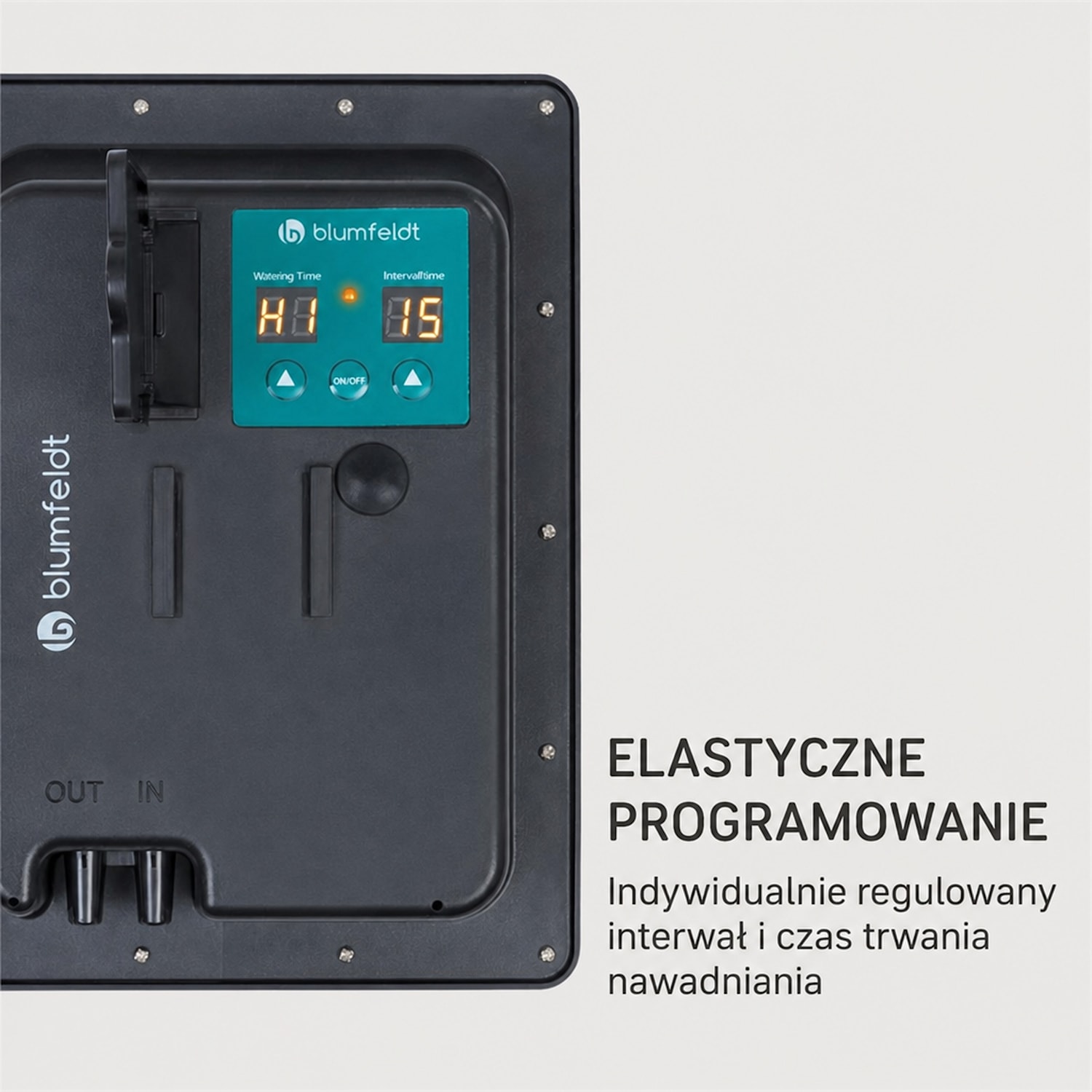 Greenkeeper Solar, system nawadniania, panel słoneczny, 1500 mAh, 40 roślin Zasilanie energią słoneczną