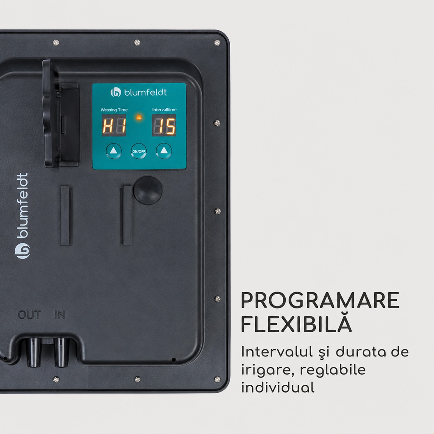 Greenkeeper Solar, sistem de irigare, panou solar, 1500 mAh, 40 de plante Alimentare solară