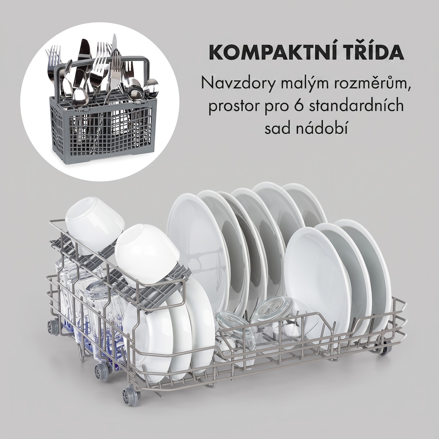 Lagoona, myčka nádobí, 6,5 l, 1380 W, energetická třída F, 6 sad nádobí, bílá 