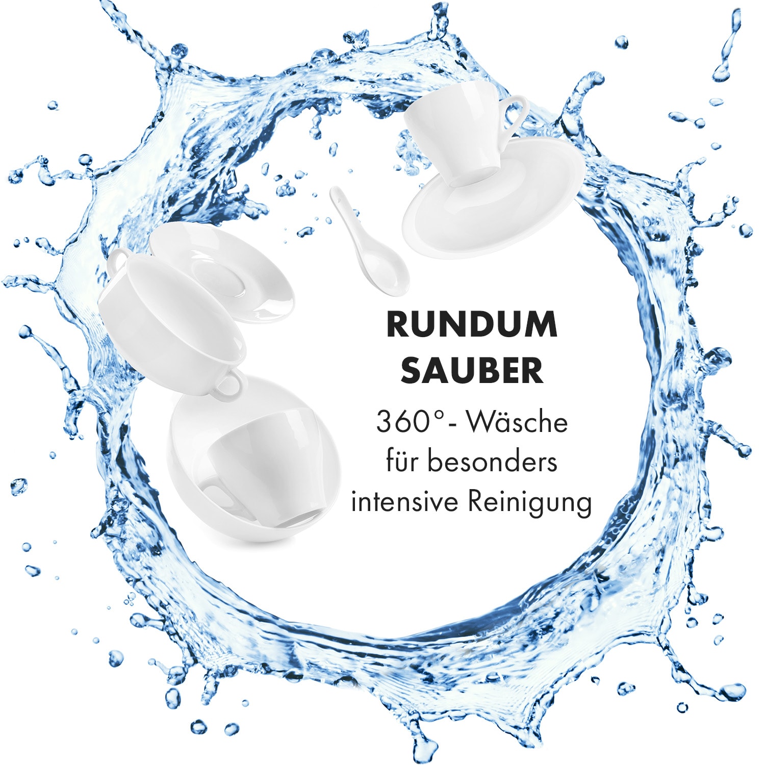 Lagoona Geschirrspülmaschine 1380W 6,5L 6 Gedecke Touch 