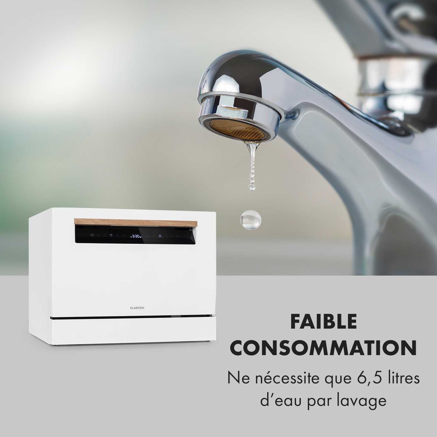 Lave-vaisselle Lagoona 1380W 6,5L 6 couverts Touch 