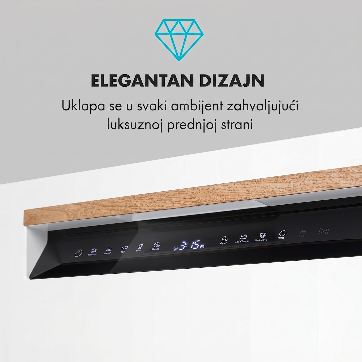 Lagoona, perilica posuđa, EEK F, 1380 W, 6,5 l, 6 setova posuđa, bijela 
