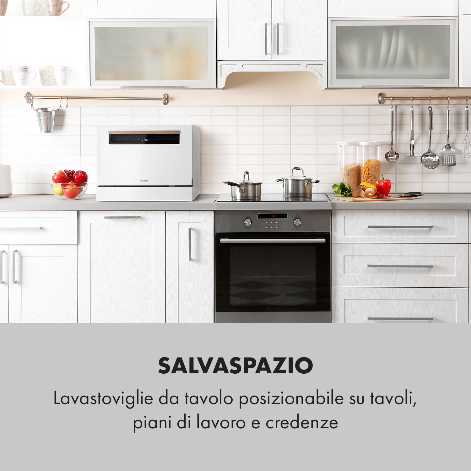 Lagoona - Lavastoviglie, 1380 W, 6,5 l, 6 coperti, touch 
