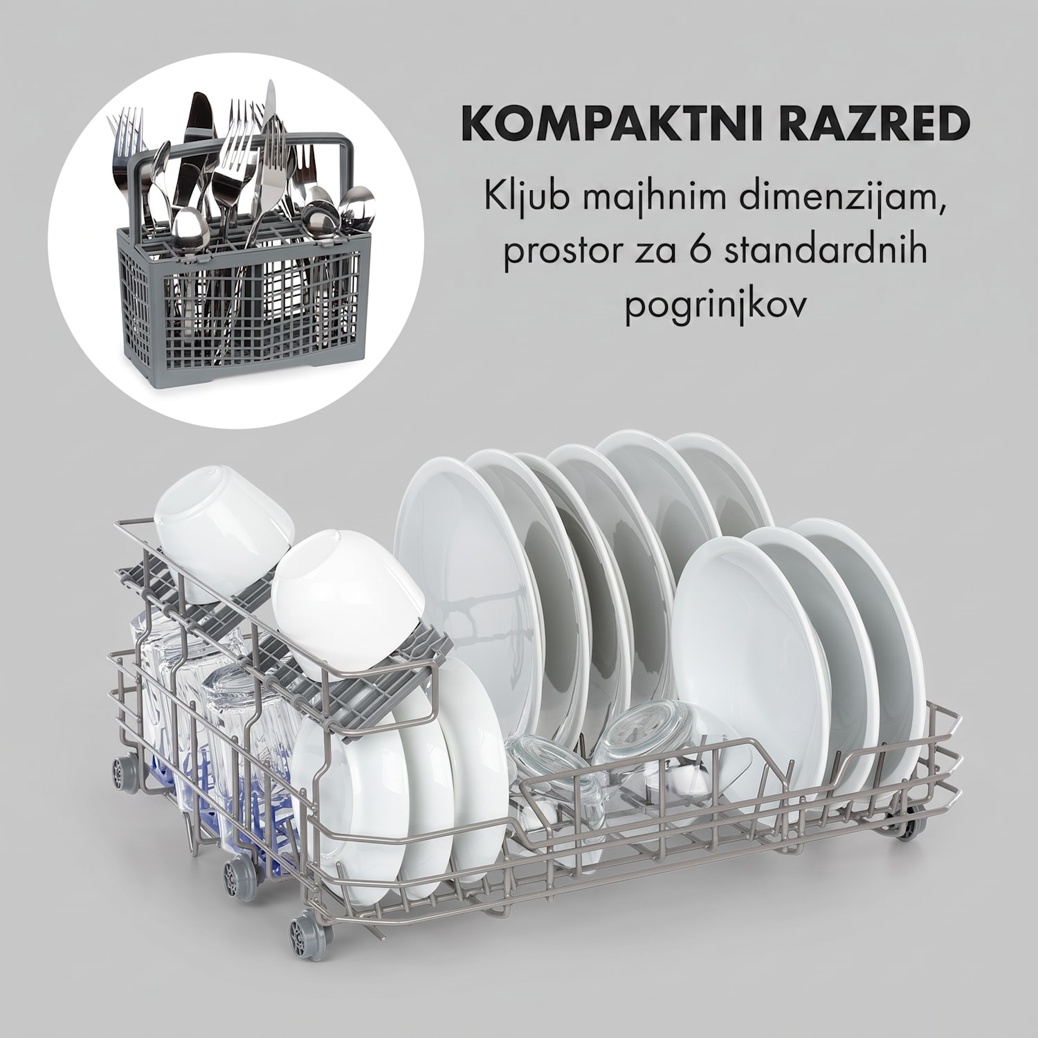 Lagoona, pomivalni stroj, EEK F, 1380 W, 6,5 l, 6 kompletov, bel 