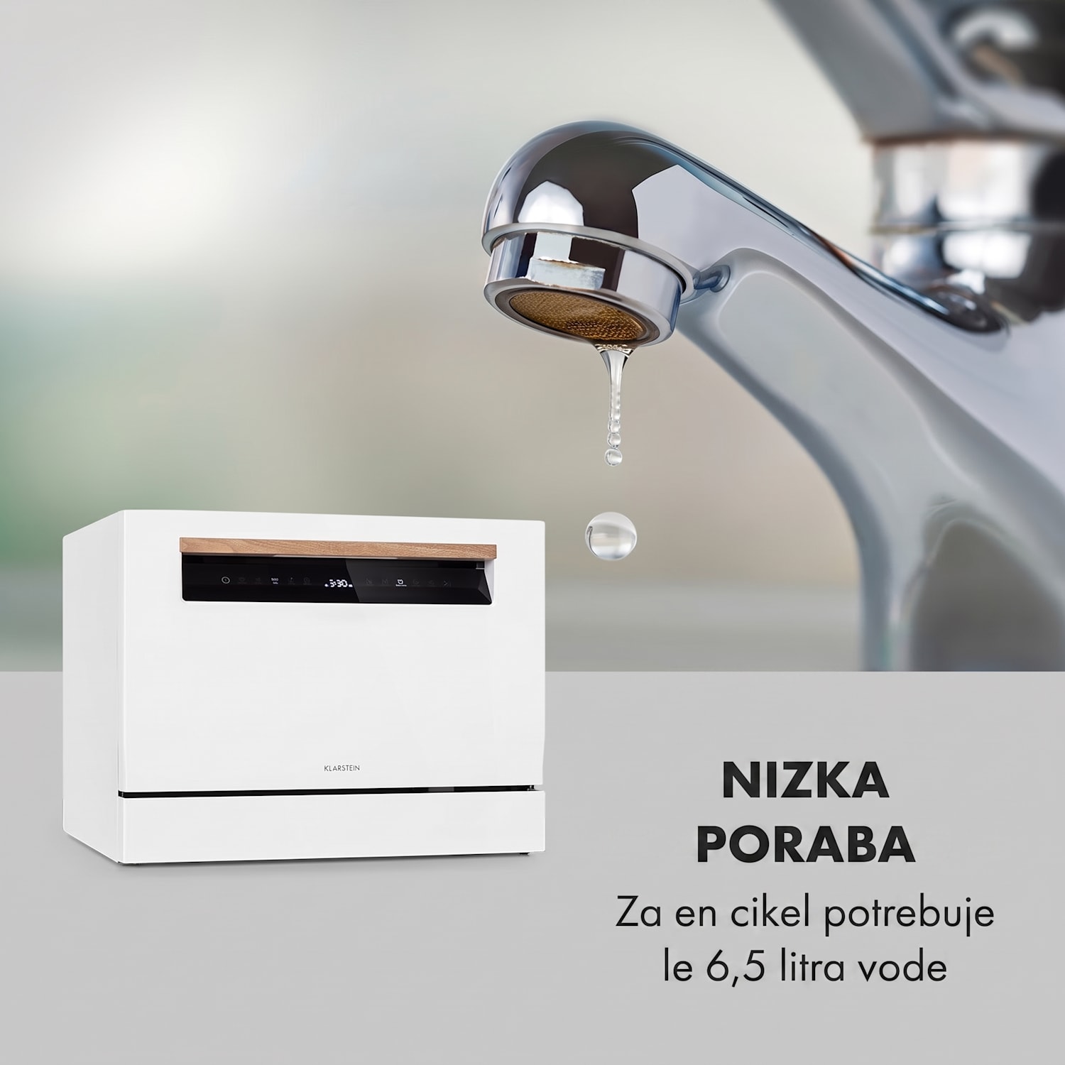 Lagoona, pomivalni stroj, EEK F, 1380 W, 6,5 l, 6 kompletov, bel 