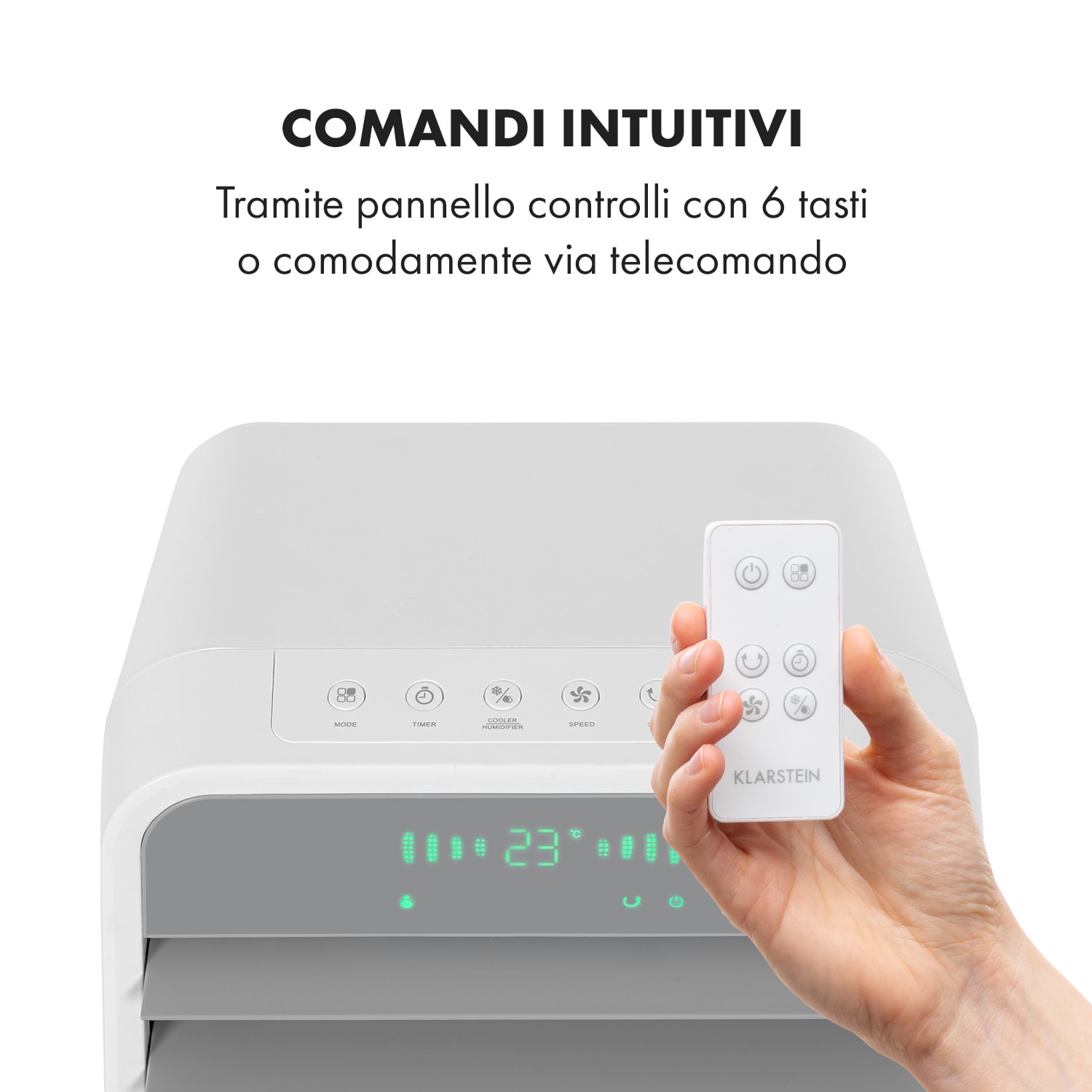 Townhouse Ventilatore Raffreddatore 7L 110W Telecomando 2 Siberini bianco Bianco